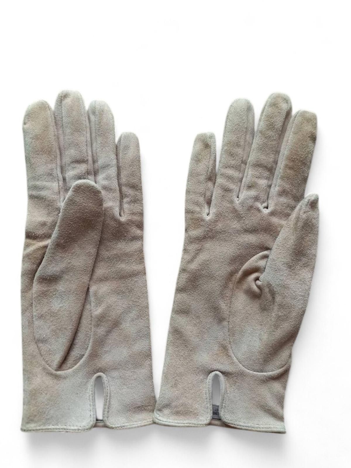 Bottega Veneta Bottega Veneta - Grey Leather Gloves with Woven Detail Size ONE SIZE - 3 Thumbnail