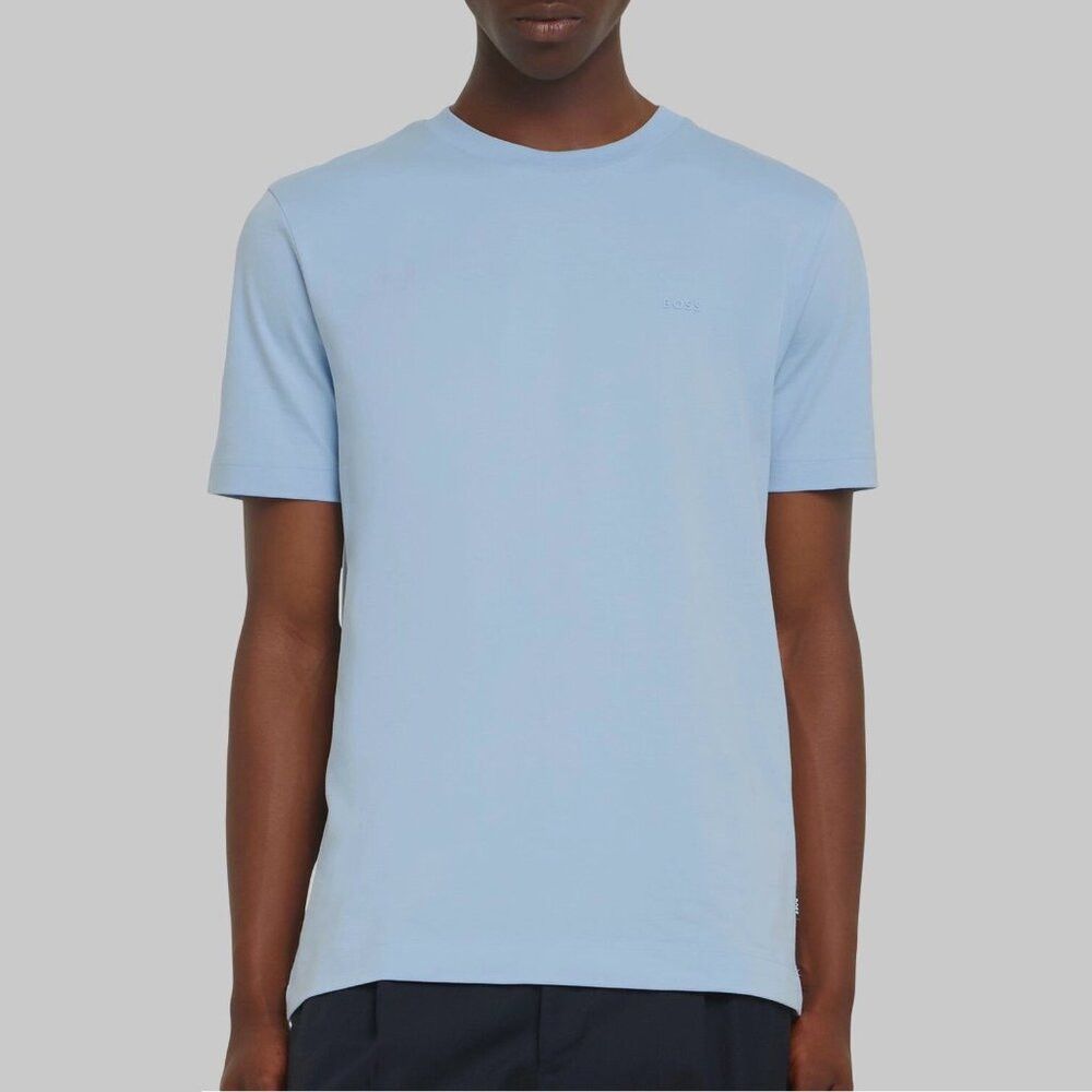 Hugo Boss NWT New Hugo Boss Cotton Logo Detail Light Blue T-Shirt Siz Size US XXL / EU 58 / 5 - 1 Thumbnail