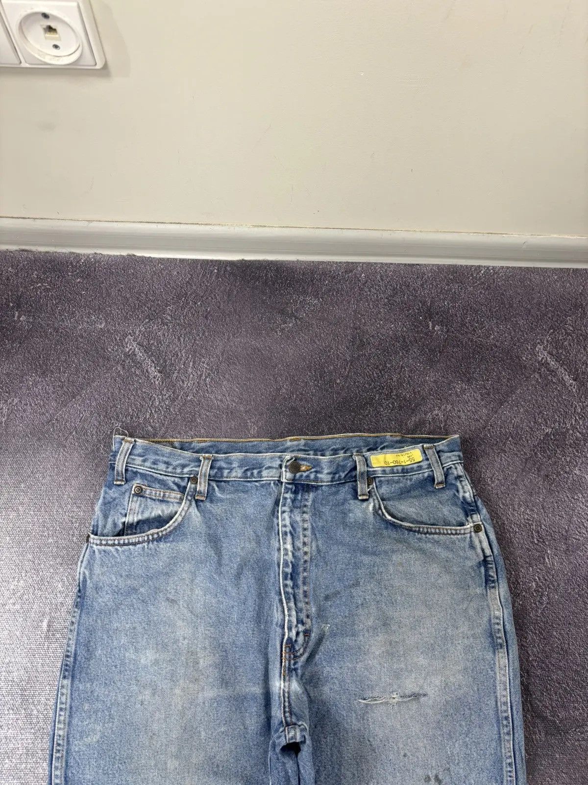 Dickies × Vintage Vintage Dickies USA Faded Blue Work Denim Baggy Jeans Size US 38 / EU 54 - 7 Thumbnail