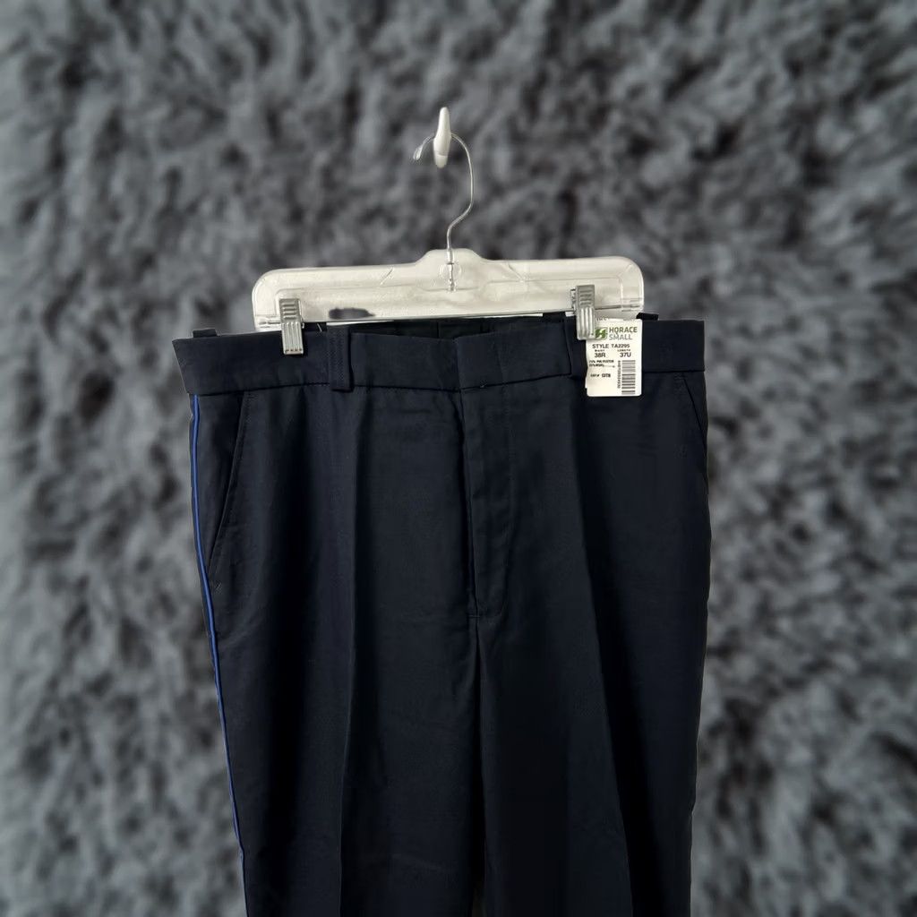 Vintage VINTAGE Horace Small Work Pants Mens 38x30 Navy Blue Wool Polyester NWT Uniform Pants Mens Blue 90s? Size US 38 / EU 54 - 1 Thumbnail