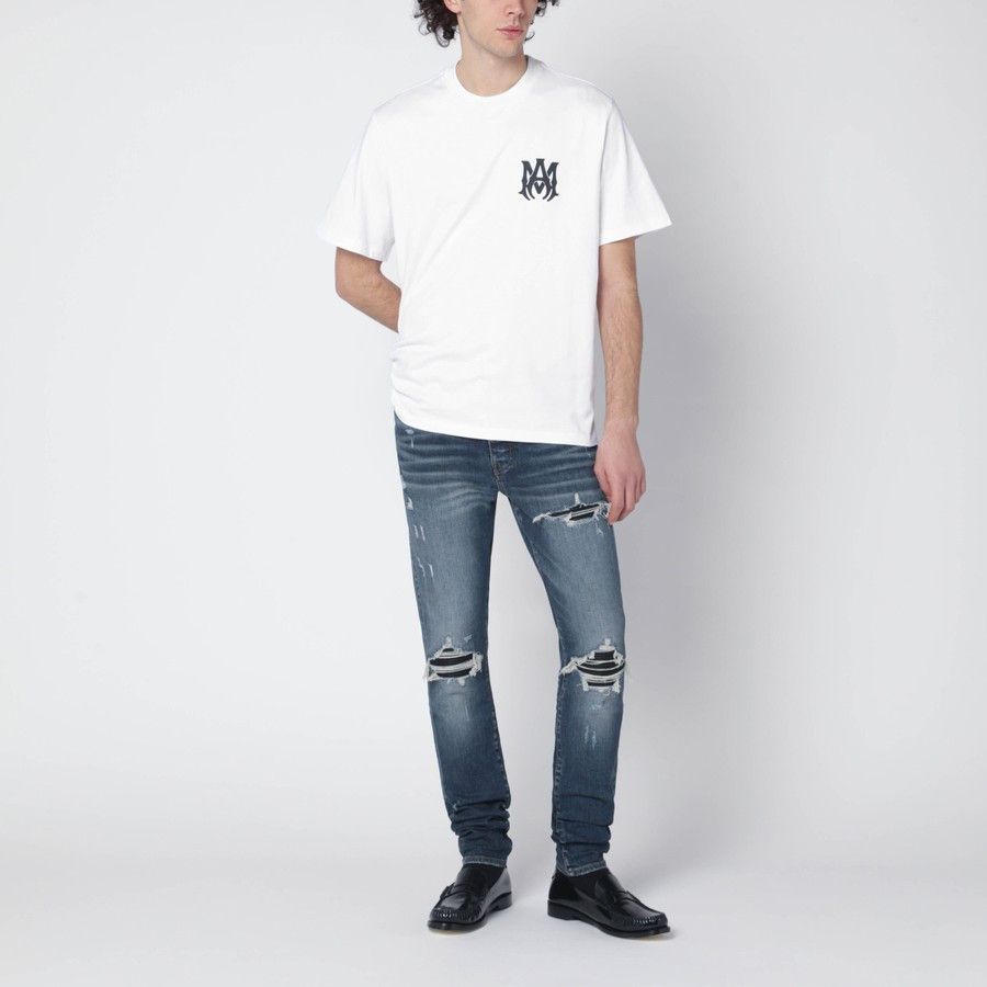 Amiri o1d2blof0226 Cotton Logo T-Shirt in White Size US L / EU 52-54 / 3 - 2 Thumbnail