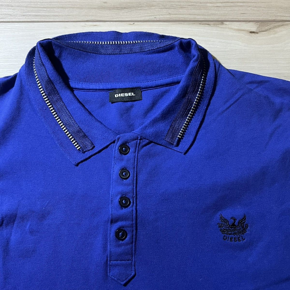 Diesel Diesel Zipper Collar Detail Polo Shirt Size US XL / EU 56 / 4 - 2 Thumbnail