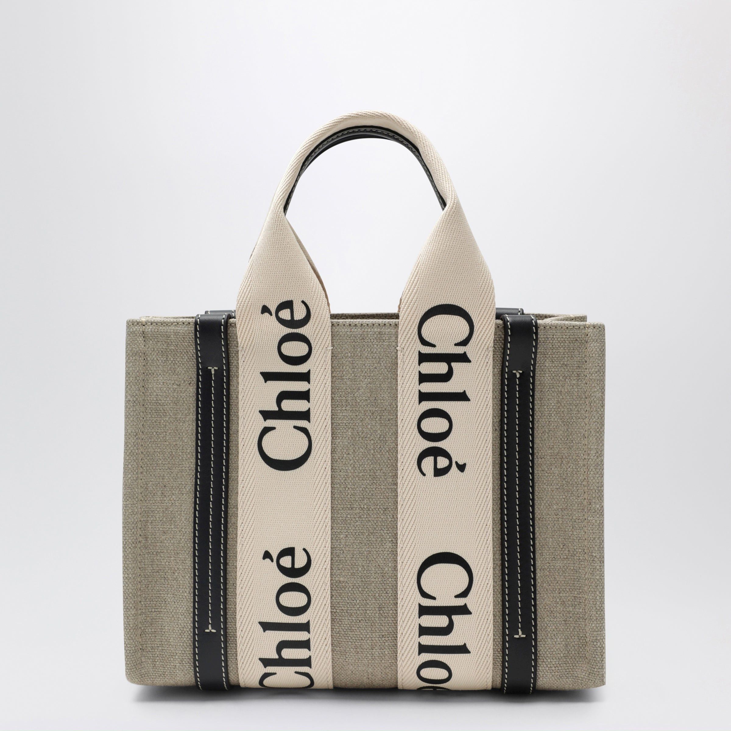Chloe Chloe Woody Little Bag In Beige Canvas Size ONE SIZE - 1 Thumbnail