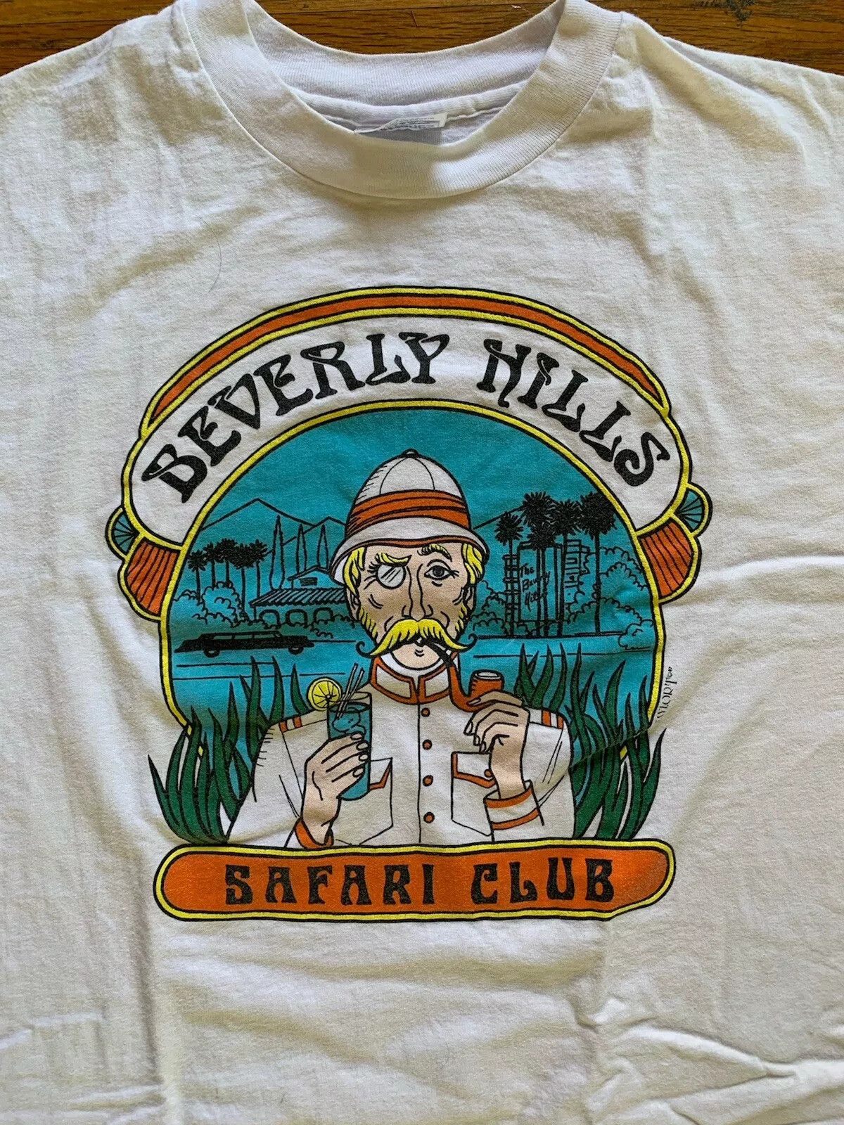 Vintage Vintage 90s Beverly Hills Safari Club Single Stitch White XL Size US L / EU 52-54 / 3 - 3 Thumbnail