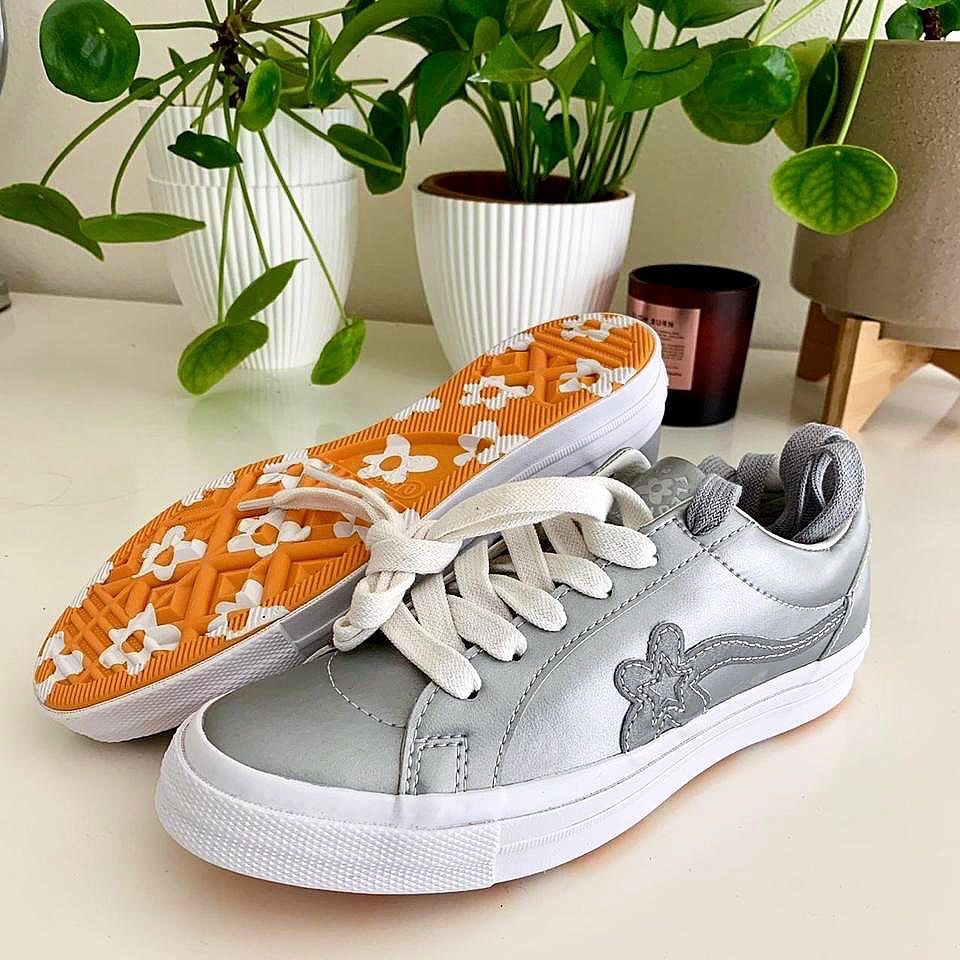 Converse Golf le Fleur Tyler The Creator CONVERSE x GOLF LE FLEUR ONE STAR OX 3M SILVER Grailed