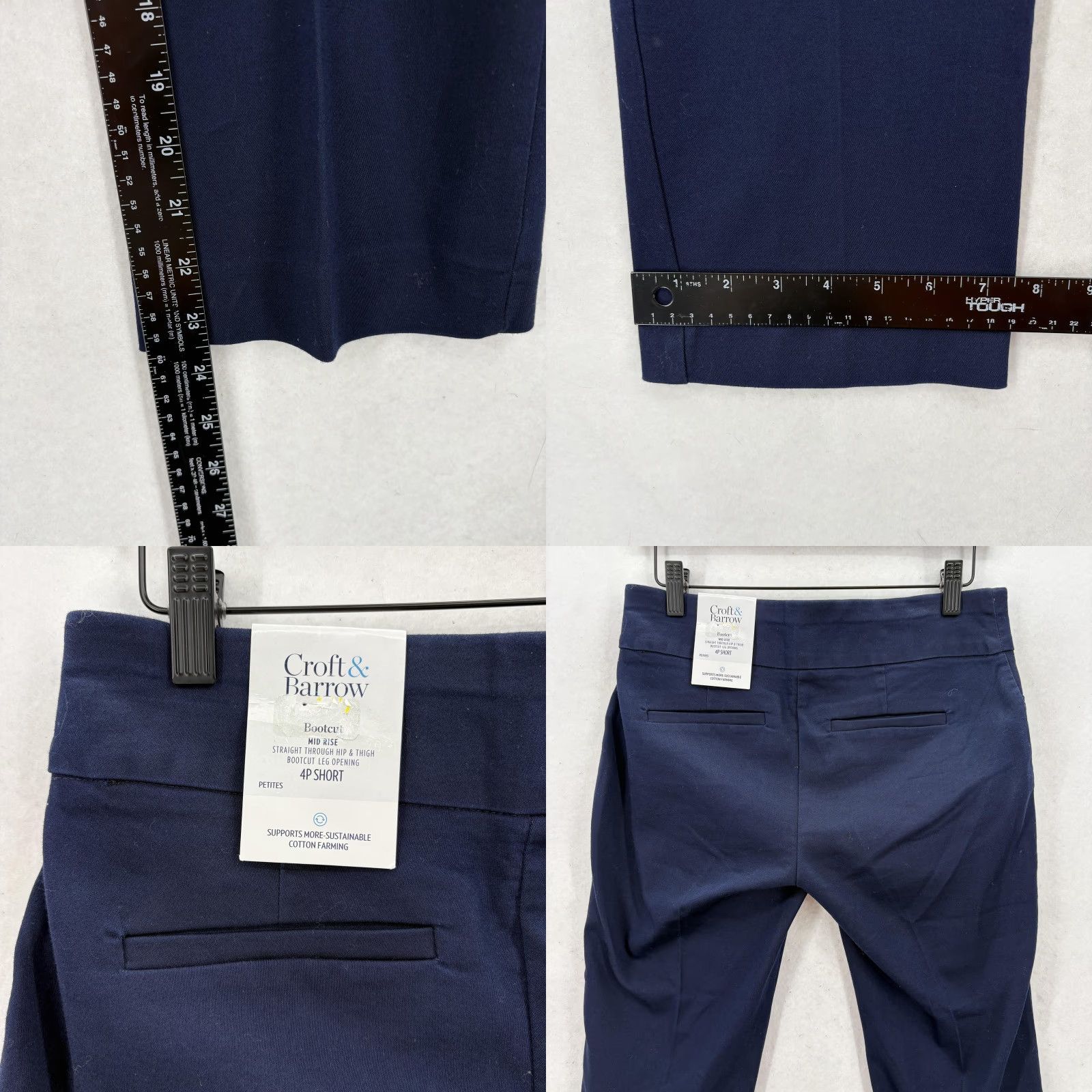 Croft & Barrow Croft & Barrow Pants Womens 4P Short Navy Effortless Stretch Bootcut Comfort NWT Size 27" / US 4 / IT 40 - 9 Thumbnail