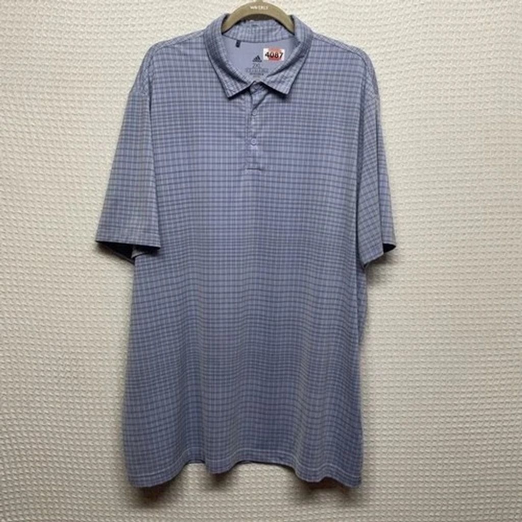 Adidas NWOT Adidas Grid Check Plaid Short Sleeve Polo Shirt Men 2XL Size US XXL / EU 58 / 5 - 7 Thumbnail