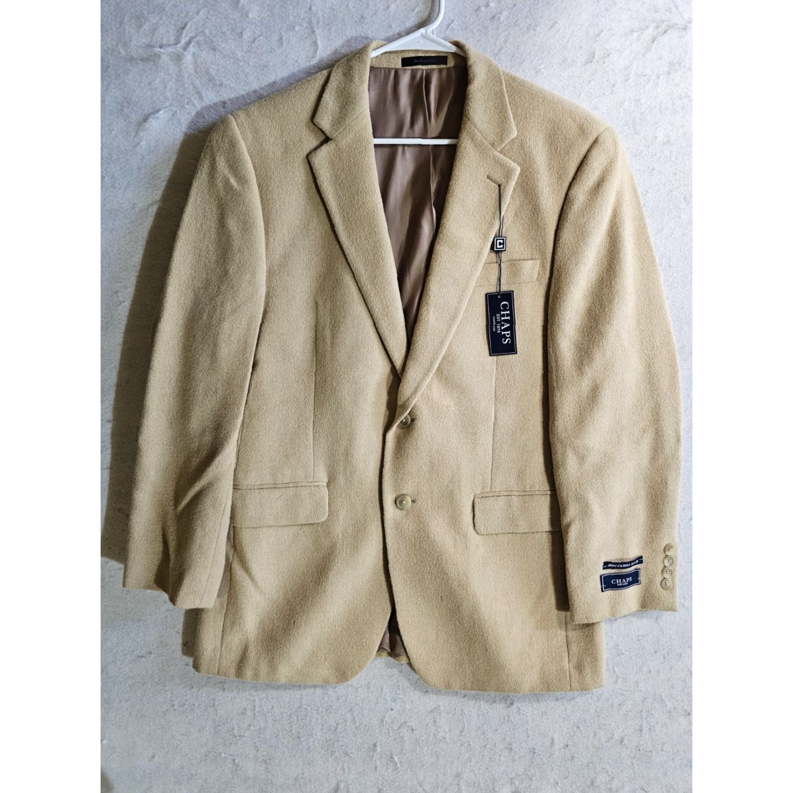 Ralph Lauren Chaps Ralph Lauren 100% Camel Hair Sport Coat Blazer Men's Sz 38 Reg Tan NWTs Size 38R - 2 Thumbnail