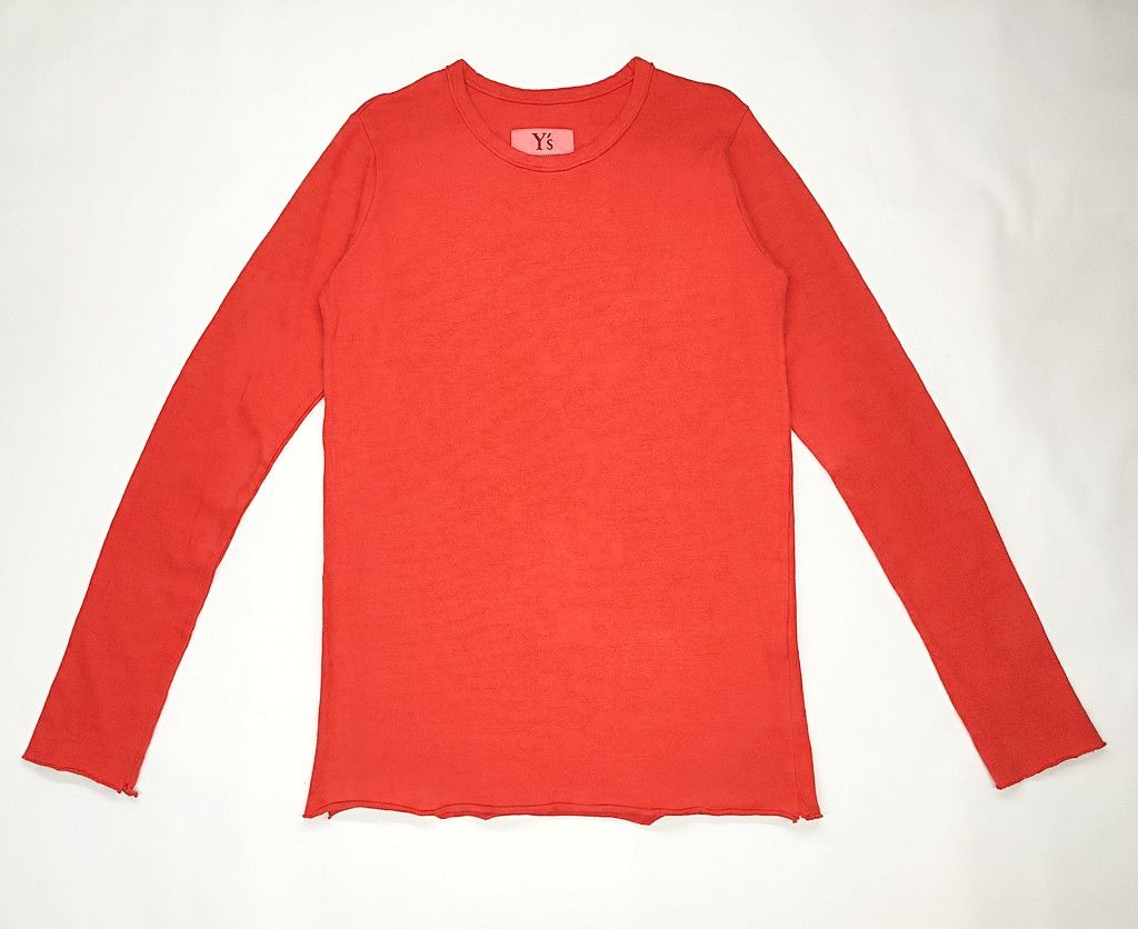 Yohji Yamamoto YOHJI YAMAMOTO red long sleeve stretchable t-shirt Size US L / EU 52-54 / 3 - 1 Thumbnail