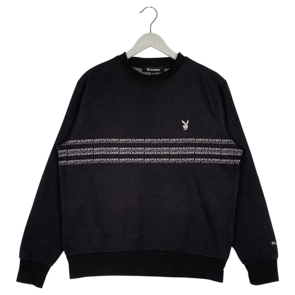 Playboy × Vintage Vintage Playboy Bunny Small Logo Crewneck Sweatshirt Black Size US M / EU 48-50 / 2 - 1 Thumbnail