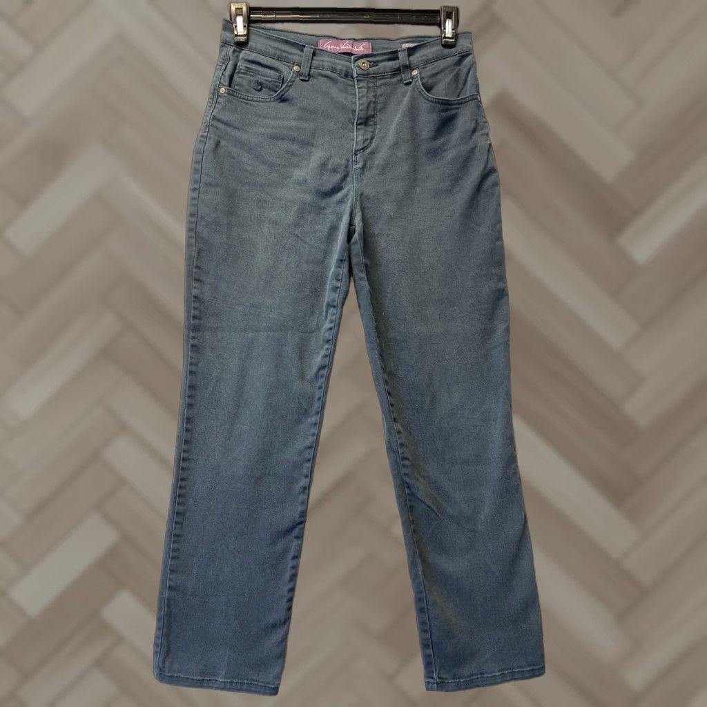 Gloria Vanderbilt Gloria Vanderbilt Jeans Ladies' Size 6 Amanda Denim Dark Green Regular 30in 28in Cotton Spandex Size 28" / US 6 / IT 42 - 1 Thumbnail