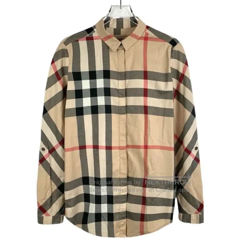 Burberry Burberry Colorblock Cotton Shirt for Women. Size XS / US 0-2 / IT 36-38 - 1 Thumbnail