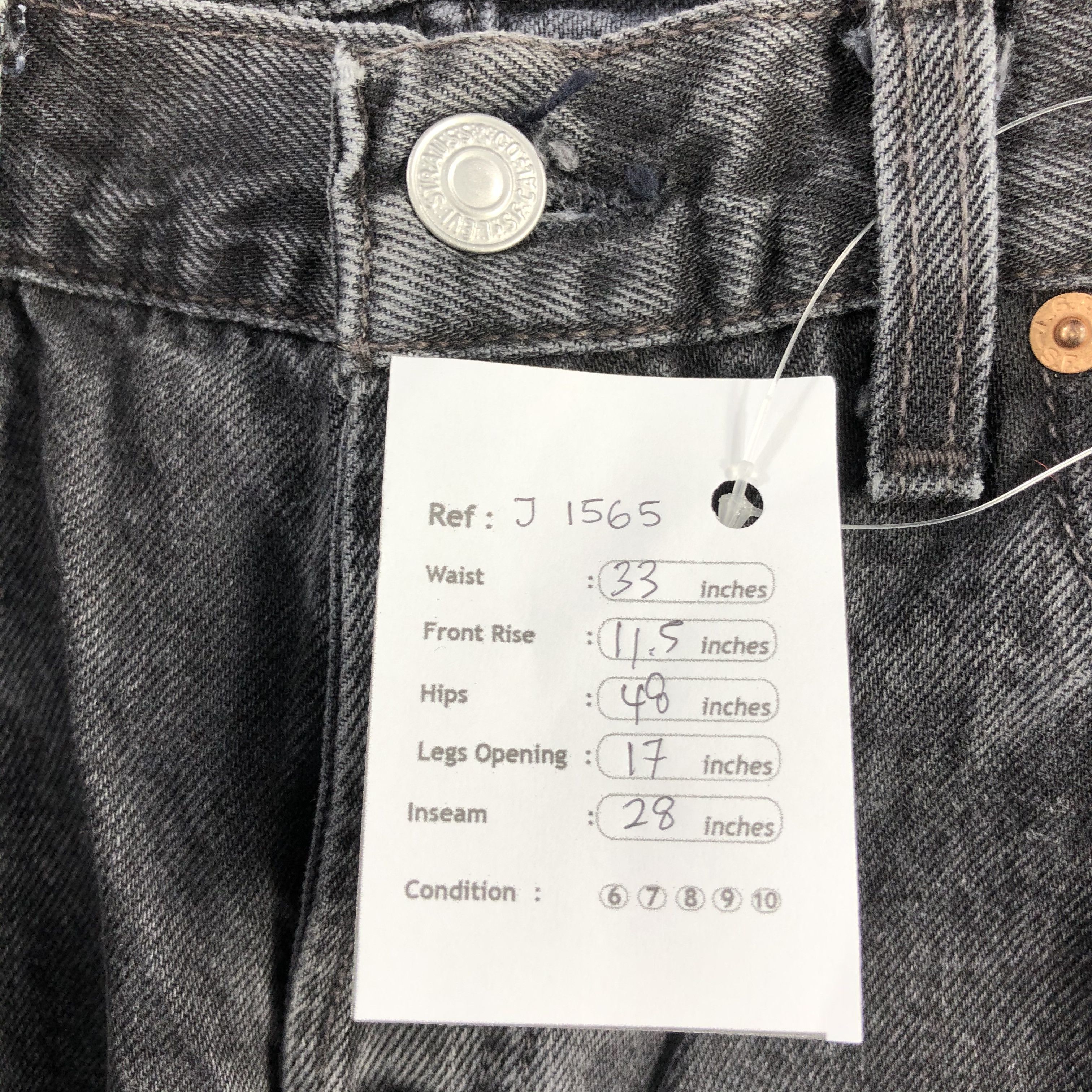 Levi's 90s Vintage Ripped Levis 501 Earth Tone Jeans-J1565 Size US 33 - 16 Thumbnail