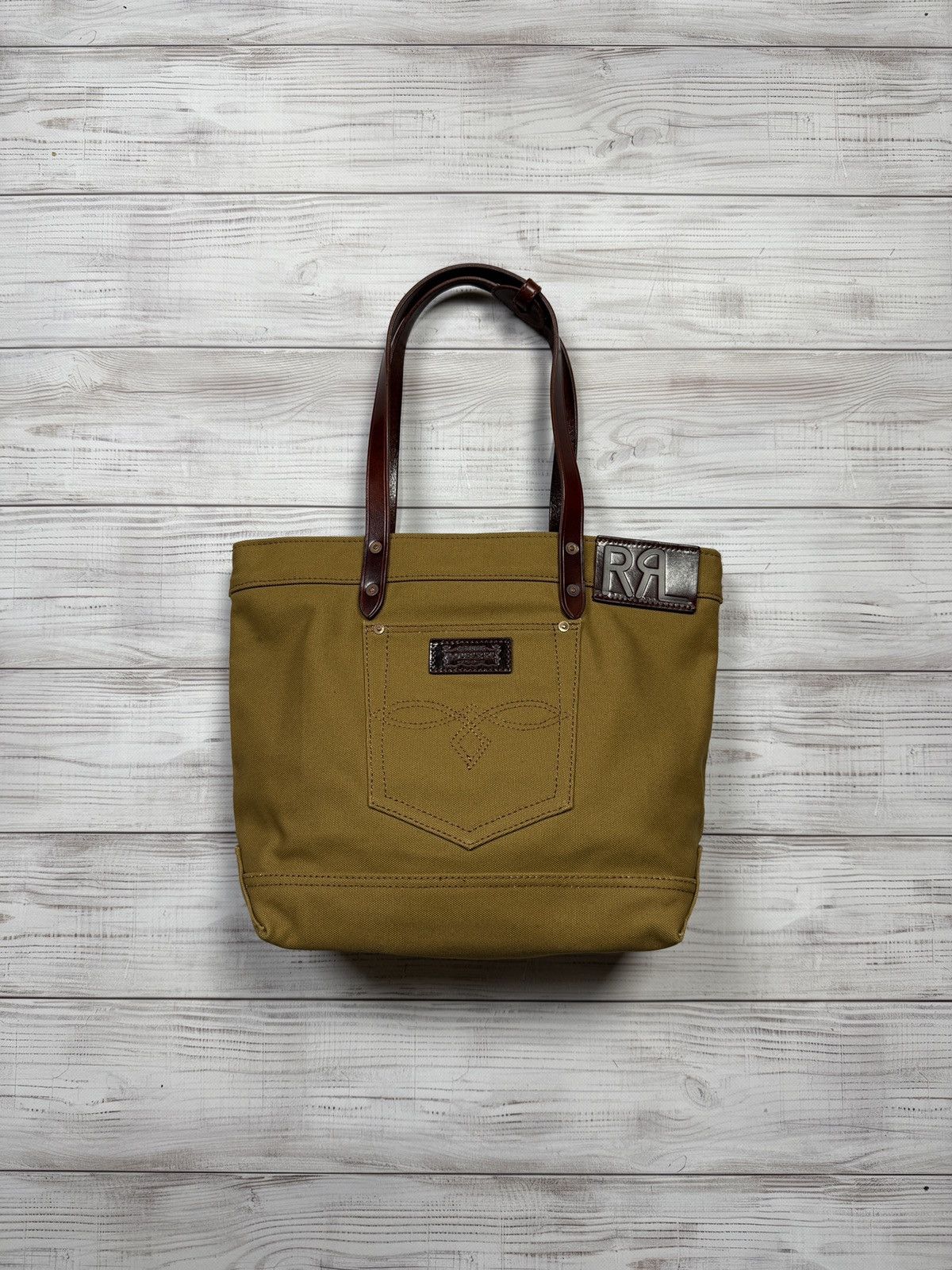 RRL Ralph Lauren RRL Double RL Canvas/Leather Tote Bag Size ONE SIZE - 1 Thumbnail