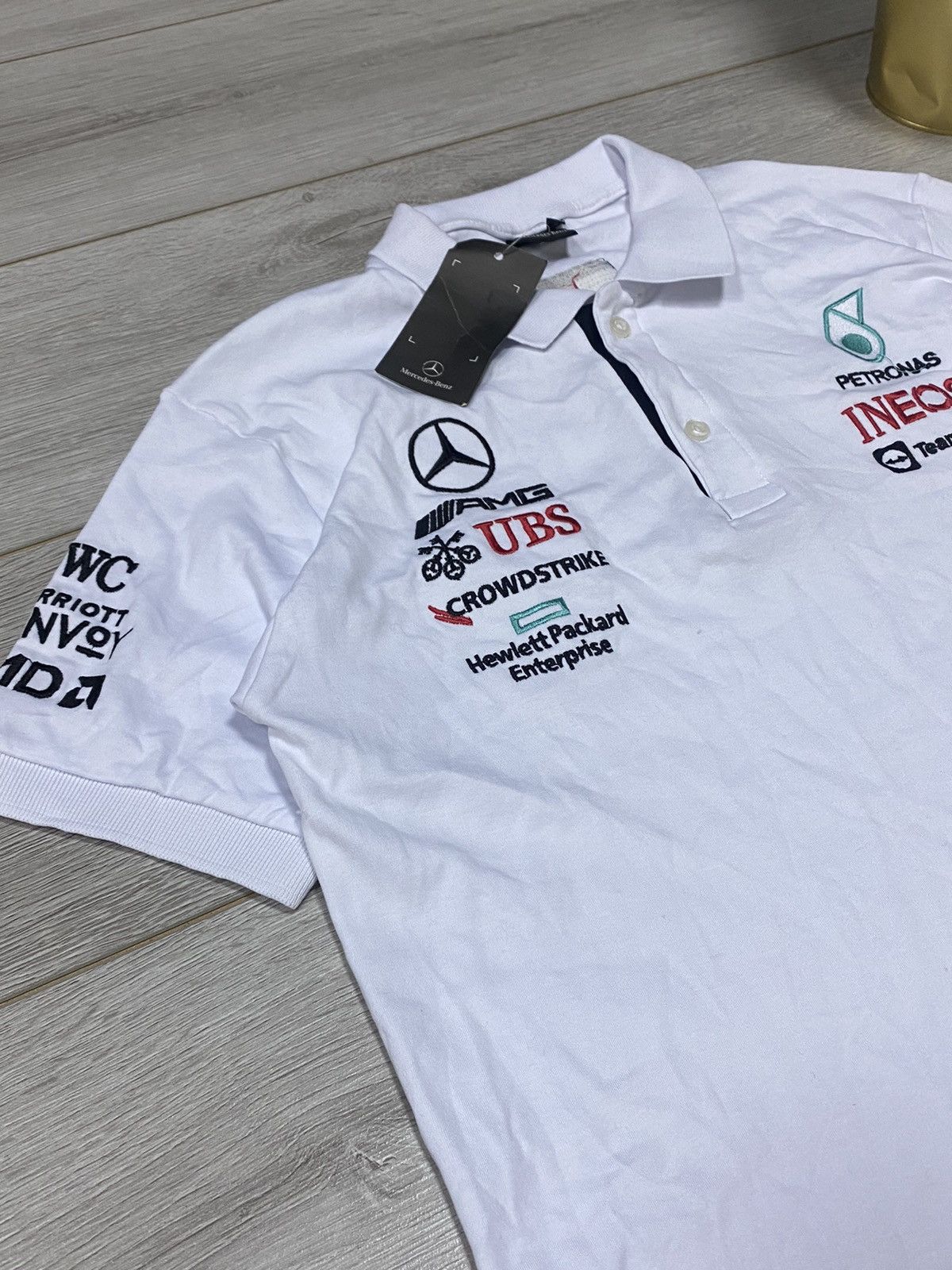 Mercedes-Benz Mercedes Benz AMG Pirelli Tommy Hilfiger vintage polo Size US L / EU 52-54 / 3 - 3 Thumbnail