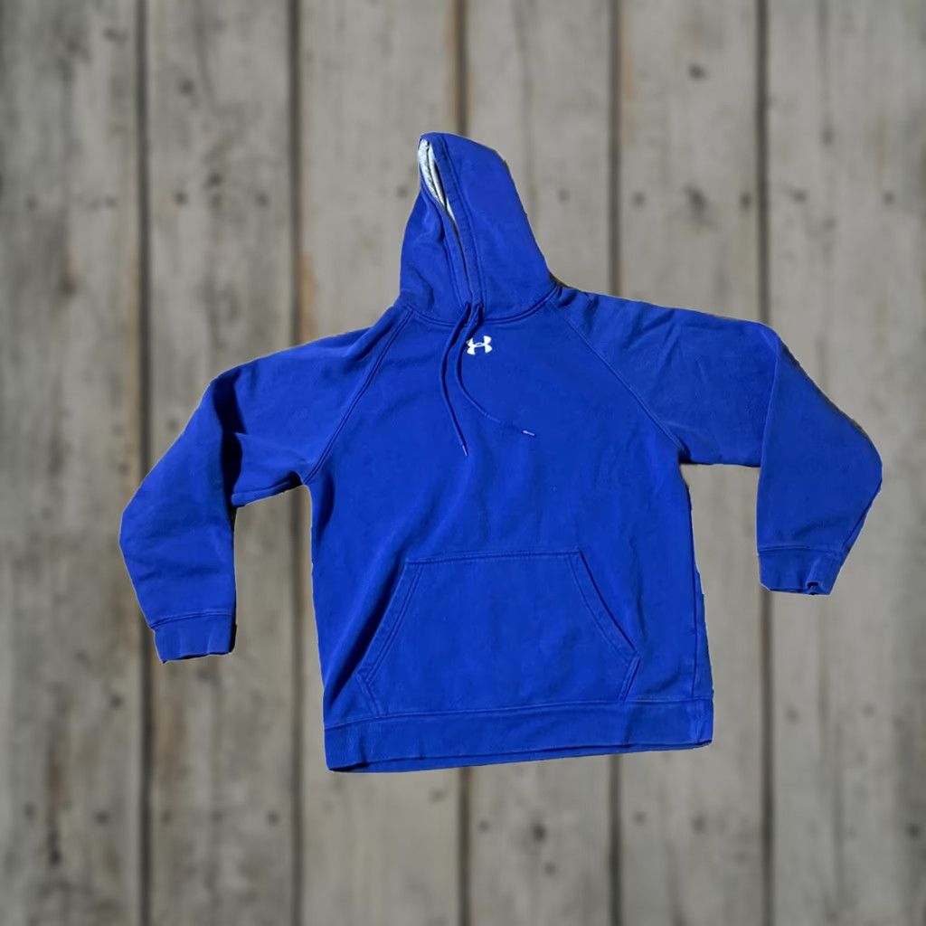 Under Armour Under Armour Mens Loose Fit Blue Pullover Hoodie Sweatshirt Medium Size US M / EU 48-50 / 2 - 1 Thumbnail