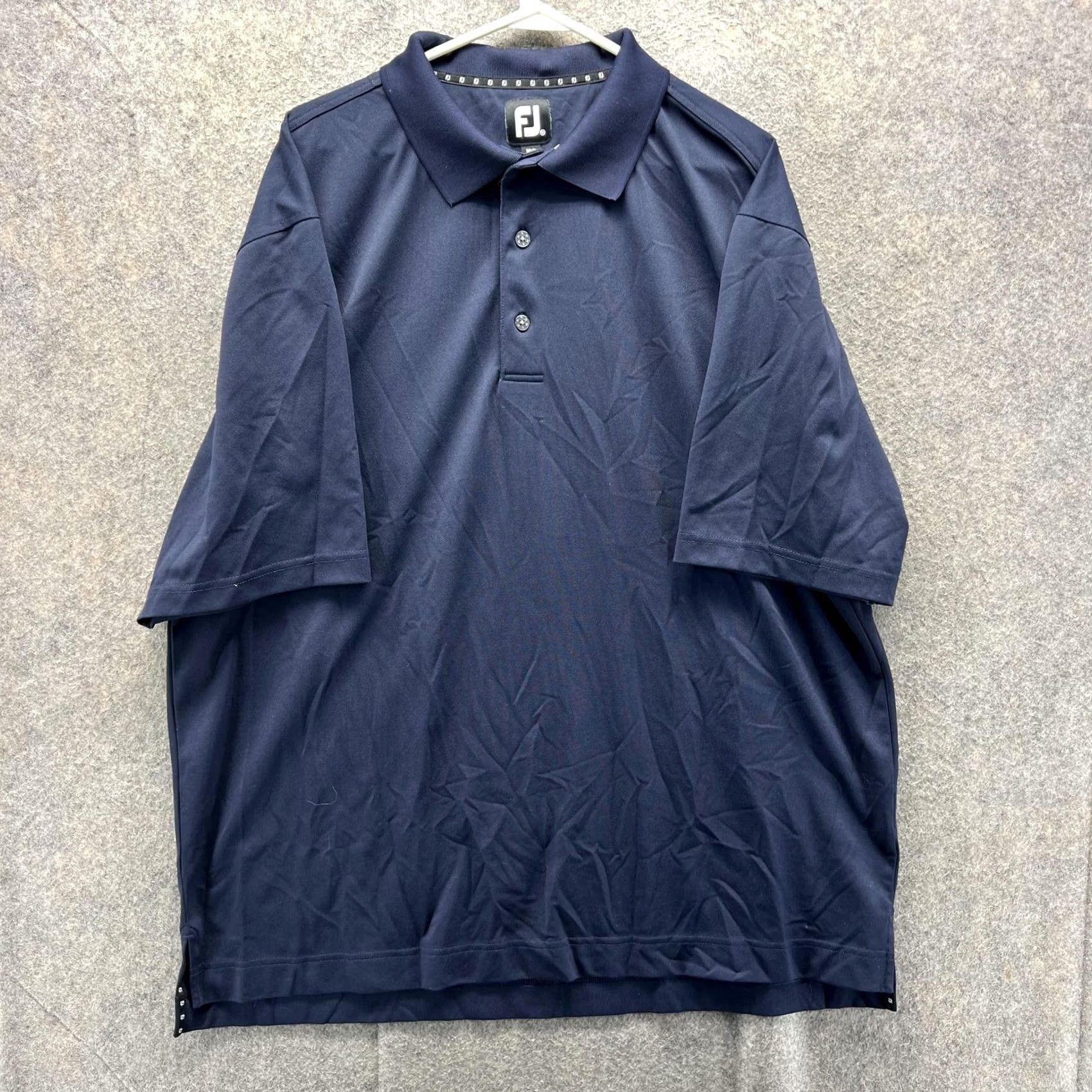 Footjoy FootJoy Polo Shirt Mens 2XL Navy Golf Performance Polyester Short Sleeve Solid Shirt Mens 2XL Navy Polo FootJoy Golf Polo Shirt Size US XXL / EU 58 / 5 - 2 Thumbnail