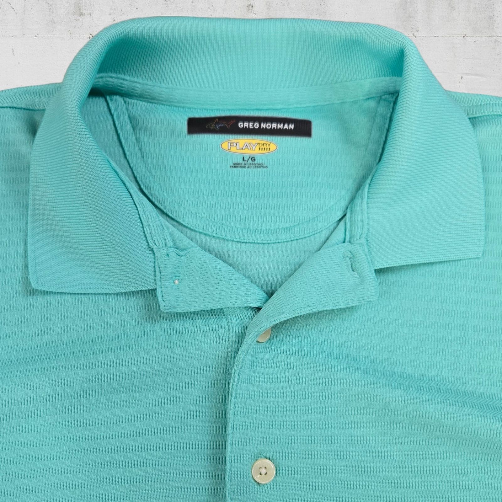 Greg Norman Greg Norman Teal Short Sleeve Golf Polo Top Size Large Size US L / EU 52-54 / 3 - 3 Thumbnail