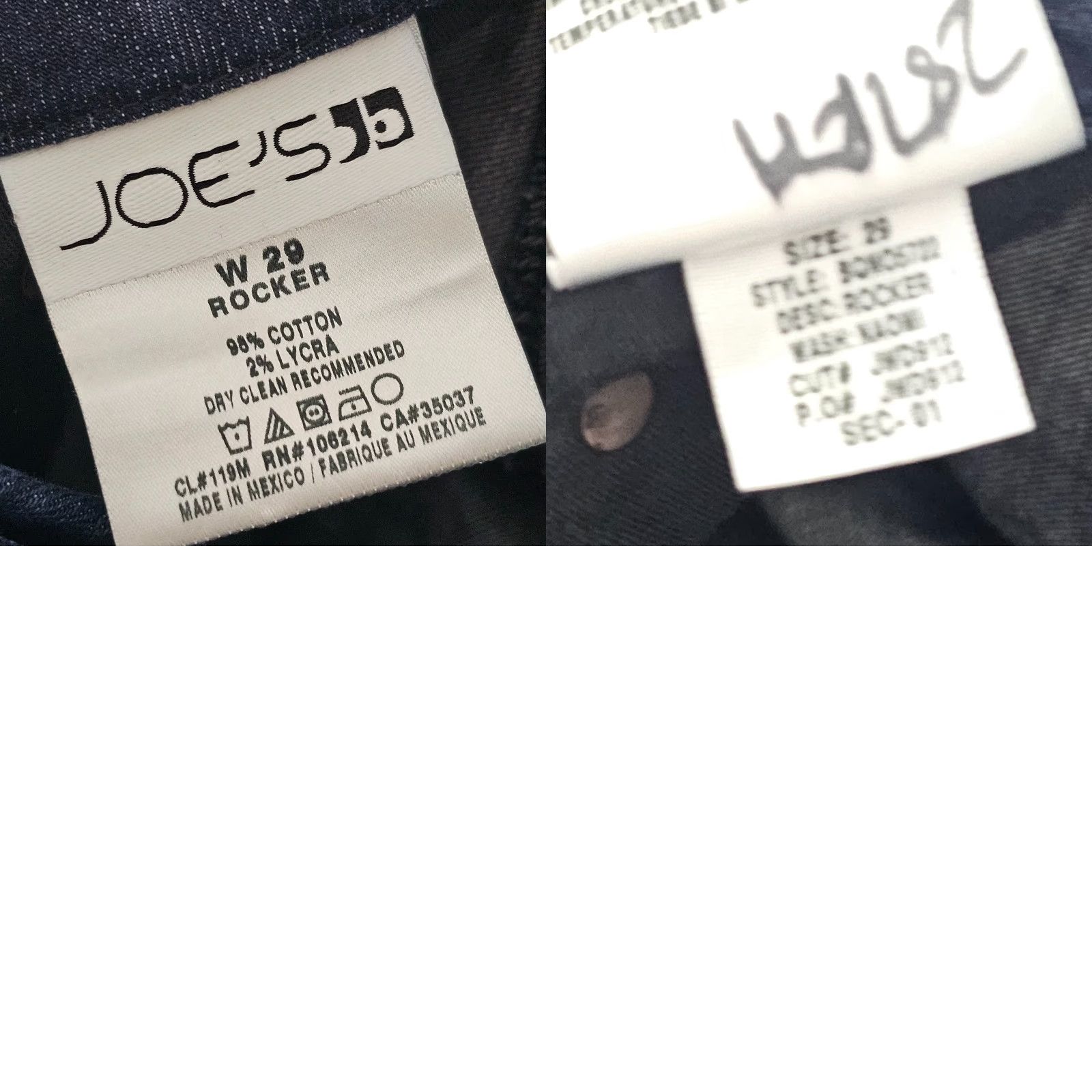 Vintage Joes Jeans Womens Jeans Flared Low Rise Dark Wash Stretch 29 28x31 Blue Cotton Denim Slim Rocker 90s Size 29" - 9 Thumbnail