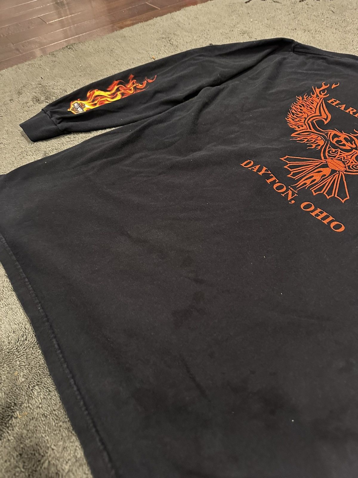 Harley Davidson 2004 Harley Davidson Flame Sleeve F&S Dayton Ohio Longsleeve Size US XL / EU 56 / 4 - 12 Thumbnail