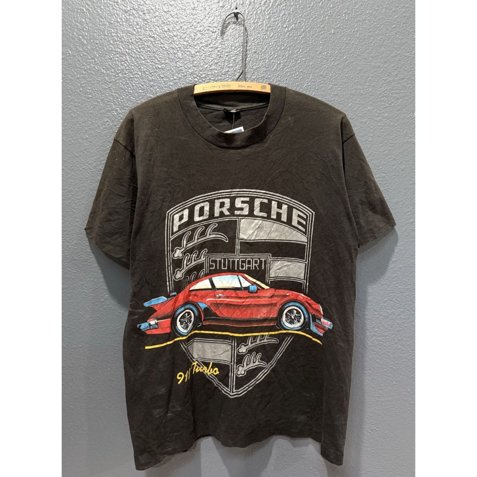Vintage VINTAGE Porsche 911 Turbo Black Car Tee Shirt 90s Large Mens Size US L / EU 52-54 / 3 - 3 Thumbnail