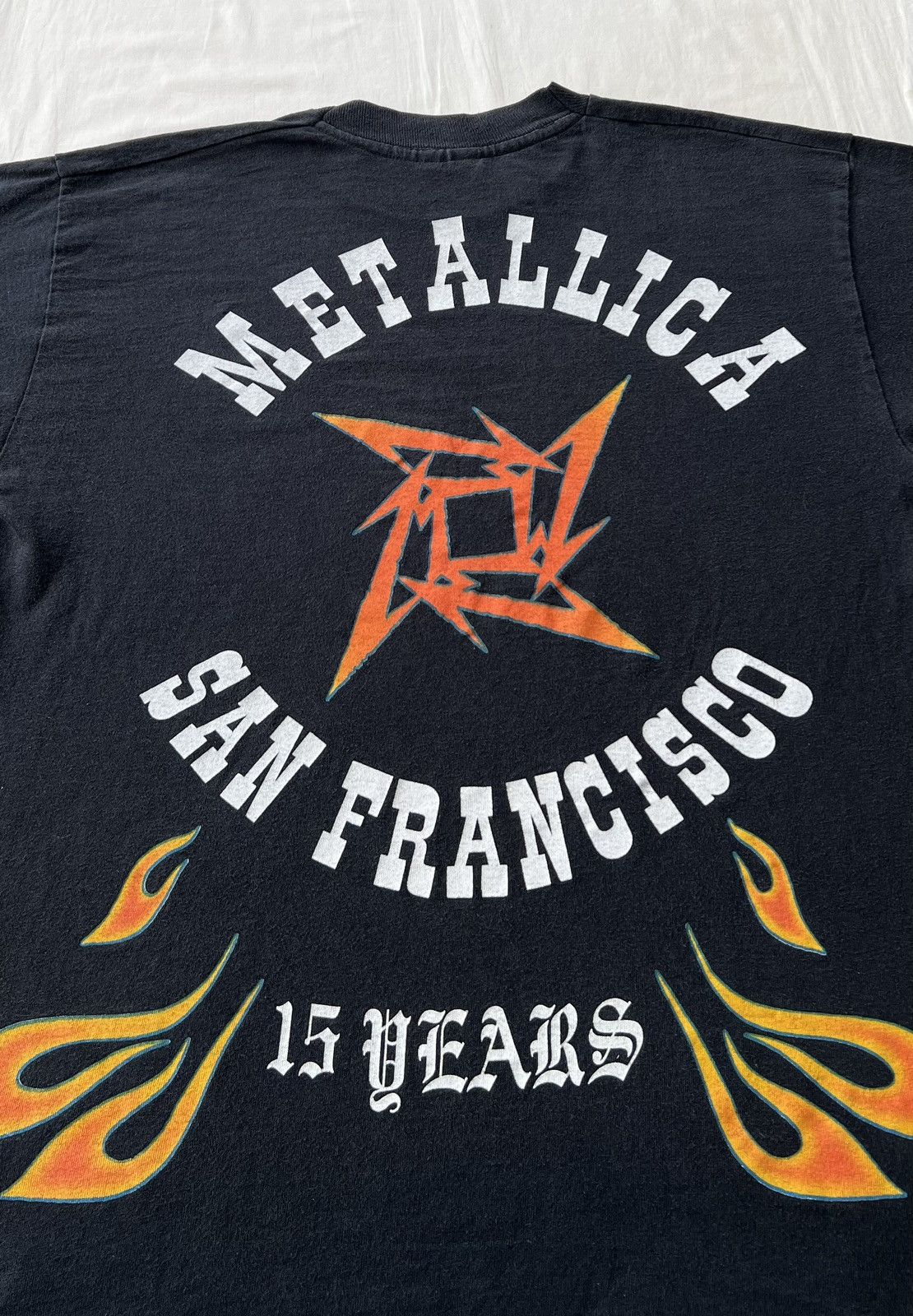 Band Tees Vintage 1996 Metallica San Francisco 15 Years Flame Long Size US L / EU 52-54 / 3 - 17 Thumbnail