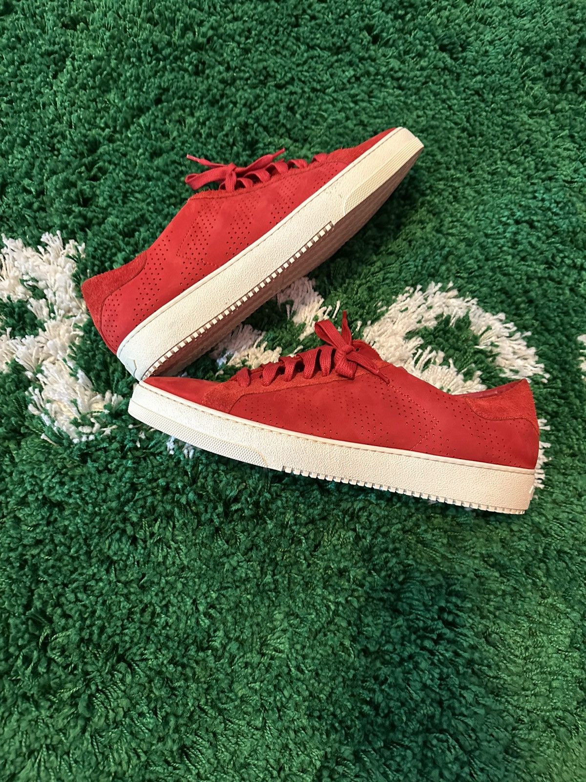 Off-White OW Perforated Sneakers Red 11 Size US 11 / EU 44 - 2 Thumbnail