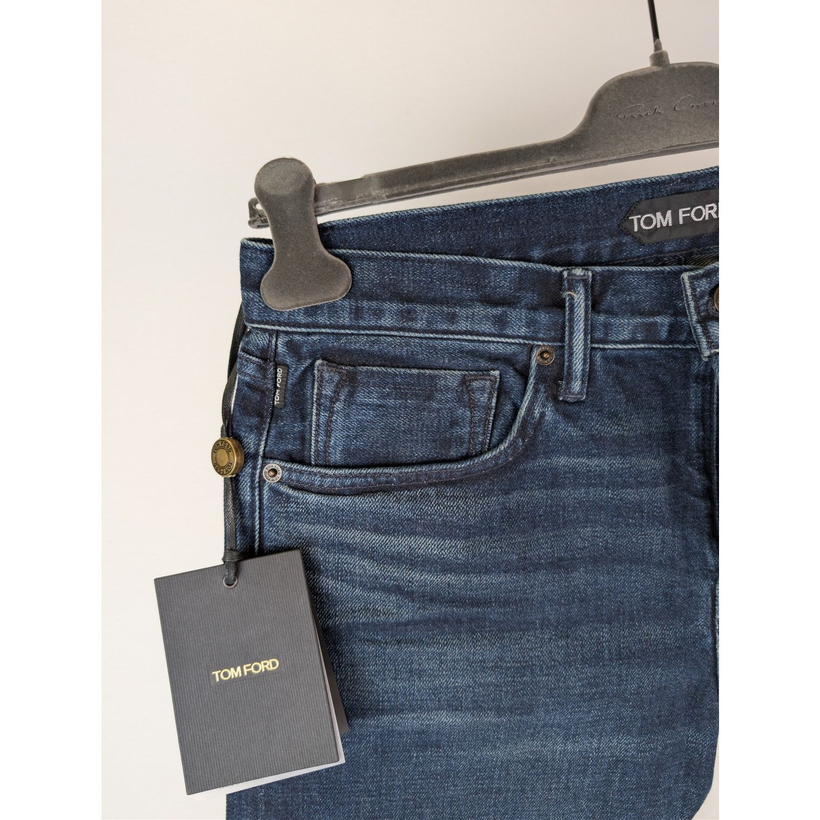 Tom Ford o1rshd1 Slim Fit Denim Jeans in Navy Blue Size US 32 / EU 48 - 6 Thumbnail