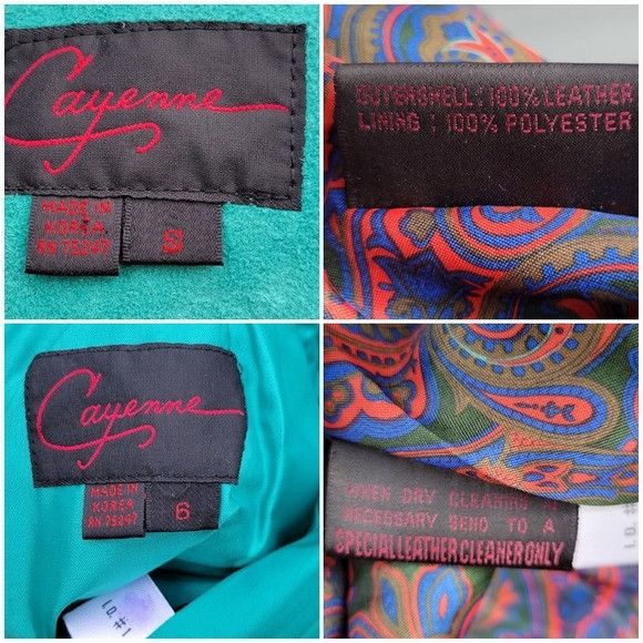 Vintage Vintage 80s Turquoise Suede Leather Western Boho Cayenne Bla Size S / US 4 / IT 40 - 5 Thumbnail