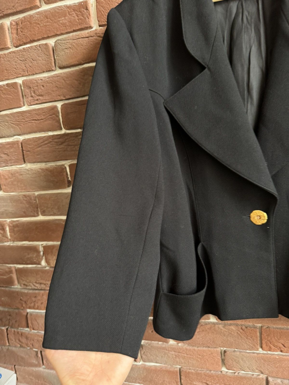 Chloe Vintage 90s Chloe Blazer Luxury Designer Woman Black Jacket Size L / US 10 / IT 46 - 4 Thumbnail