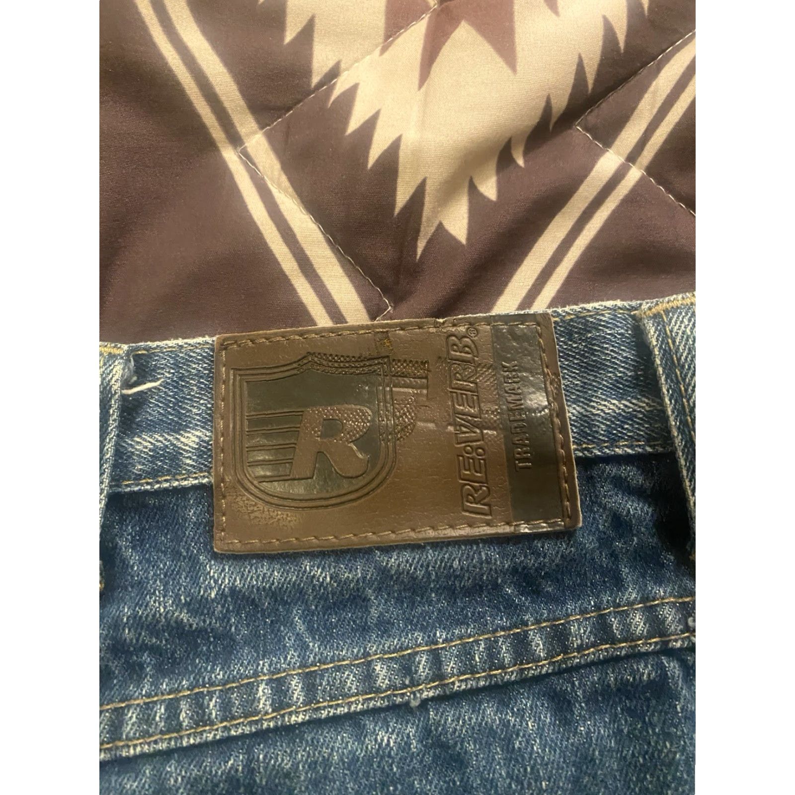 Vintage VINTAGE Re:Verb Bermuda Denim Shorts Jorts 90s Hip Hop Grunge Men’s Size 32 Blue Cotton Relaxed Baggy Inseam 13" Front Flat Front Pockets Zip Size US 32 / EU 48 - 3 Thumbnail