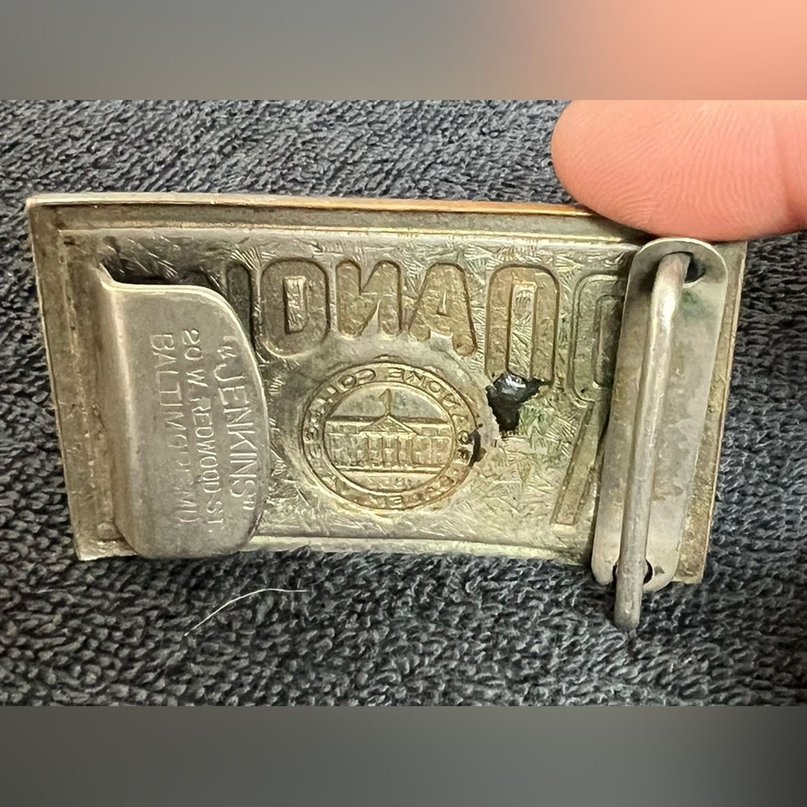 Vintage Vintage Jenkins Roanoke College Belt Buckle Tone 1930s Size ONE SIZE - 3 Thumbnail