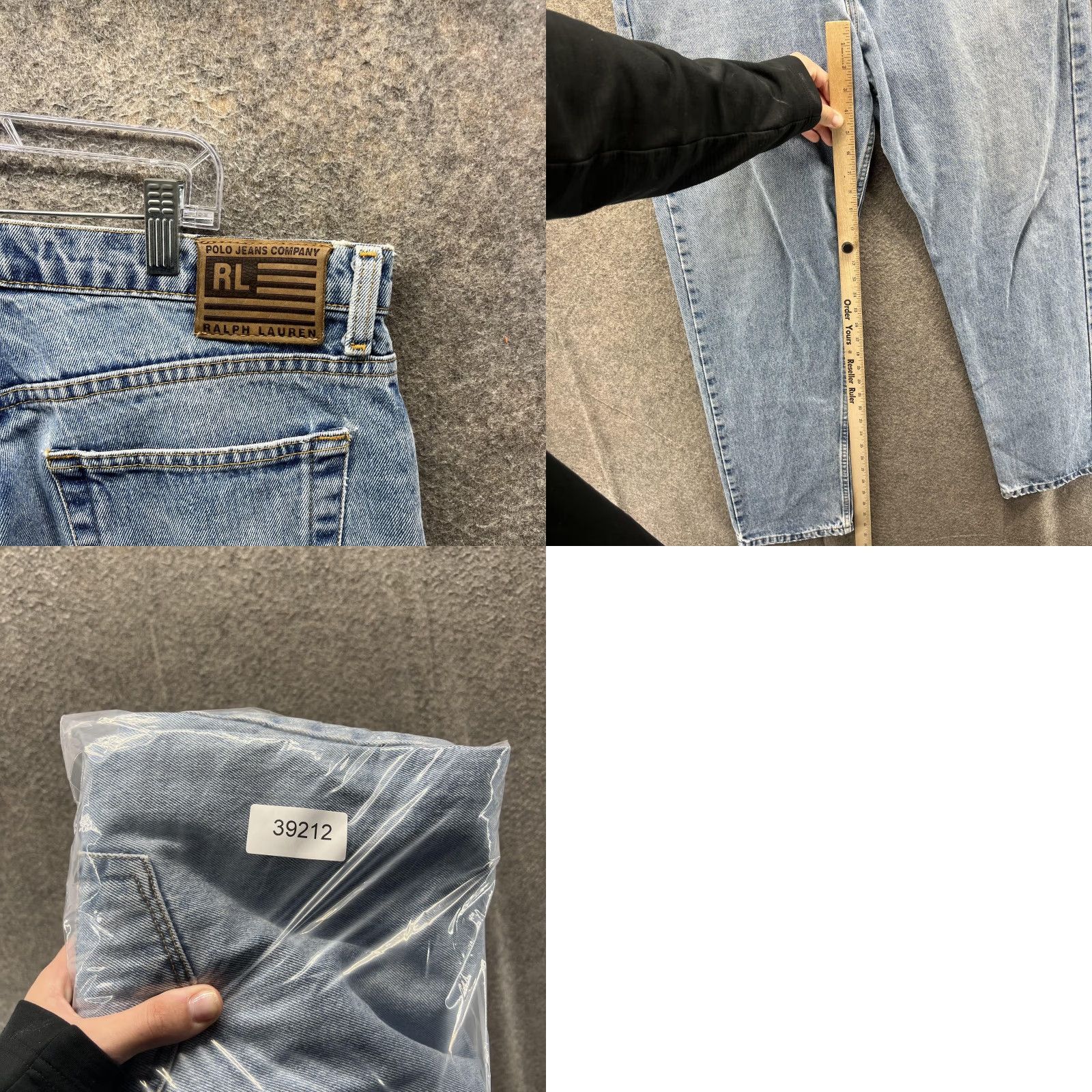 Polo Ralph Lauren VINTAGE Polo Ralph Lauren Jeans Mens 34x32 Blue Relaxed Straight Denim 5-Pocket Logo 100% Cotton RL Polo Jeans Company Mens Blue Jeans Size US S / EU 44-46 / 1 - 8 Thumbnail