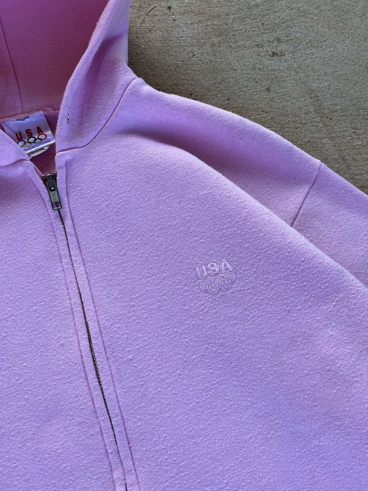 USA Olympics × Vintage Vintage USA Olympic Pink Boxy Zip Up Hoodie Size US S / EU 44-46 / 1 - 3 Thumbnail