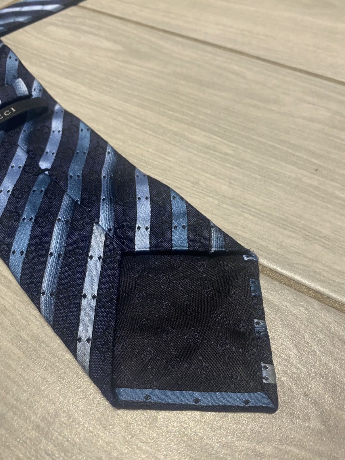 Gucci New collection tie from Gucci monogram blue Size ONE SIZE - 5 Thumbnail