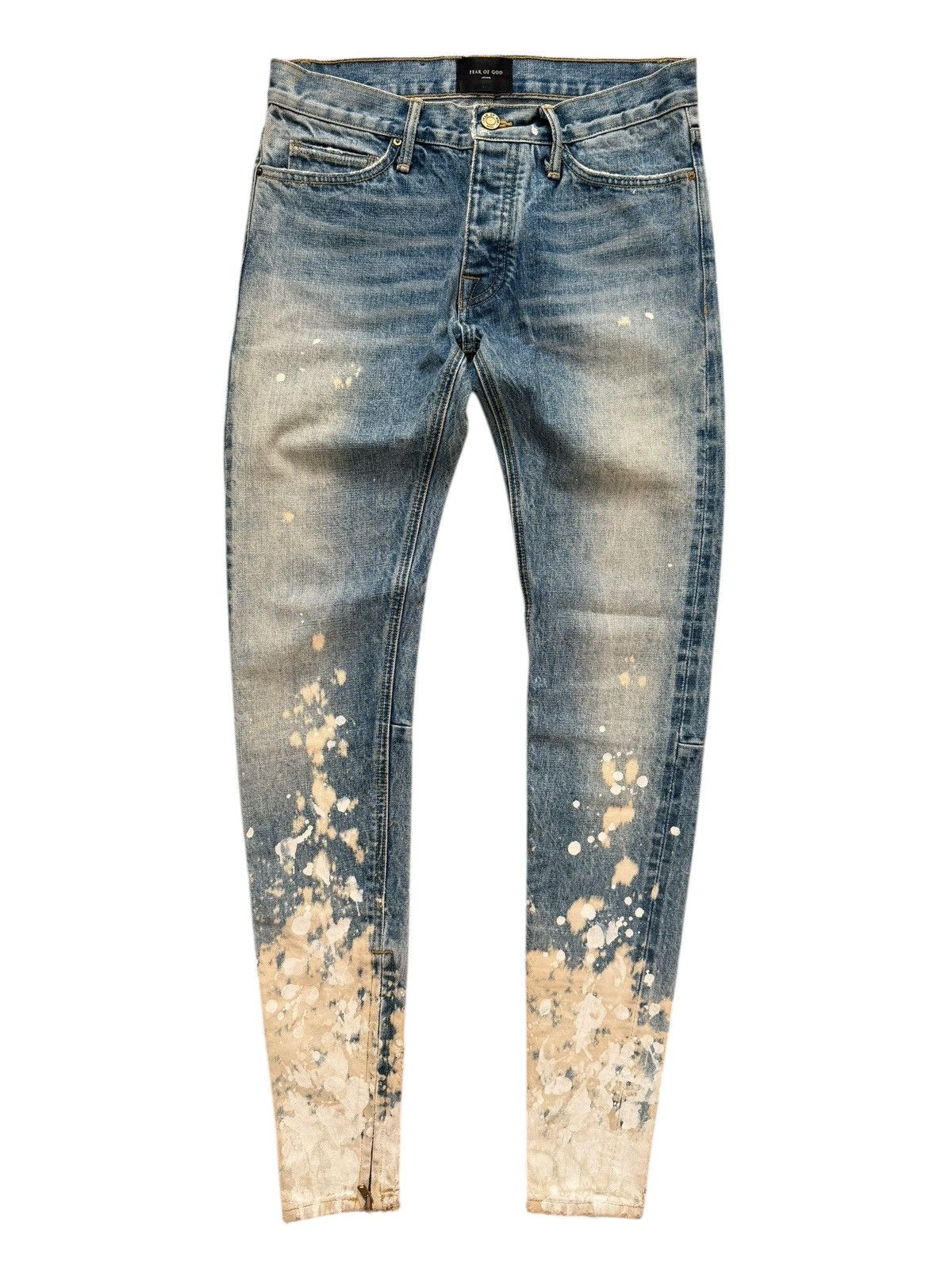 Fear of God Fifth Collection Painted Denim Blue Size US 30 / EU 46 - 1 Thumbnail