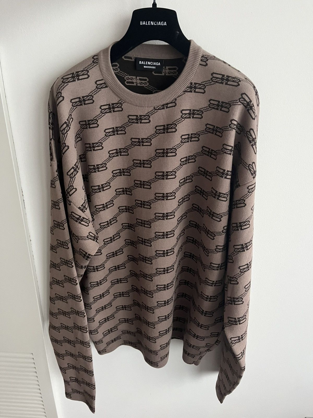 Balenciaga Runway Brand New Rare Balenciaga BB Monogram Sweater Size US L / EU 52-54 / 3 - 3 Thumbnail