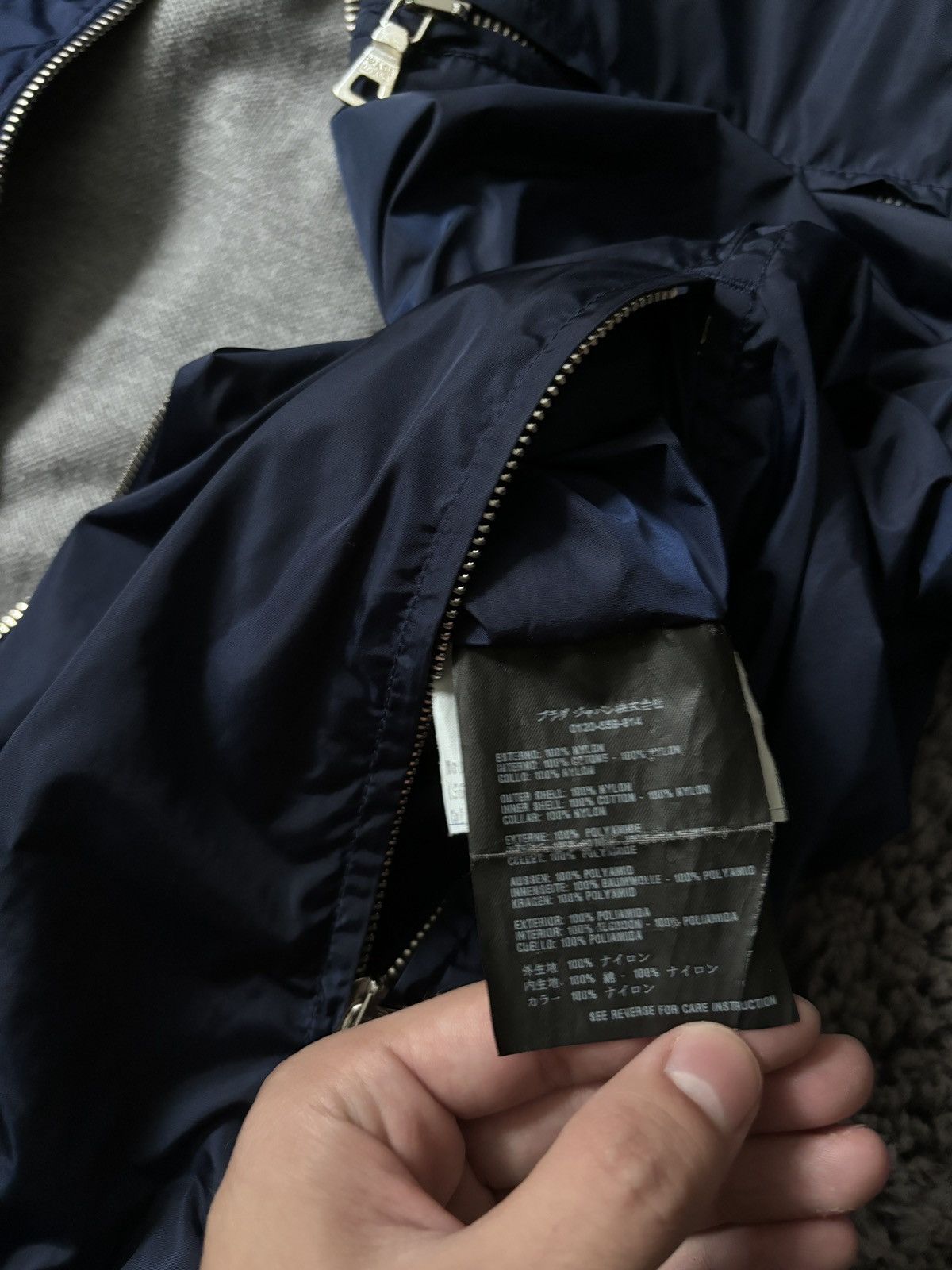 Prada × Vintage Prada jacket vintage red tab double side nylon blue bomvers Size US L / EU 52-54 / 3 - 15 Thumbnail