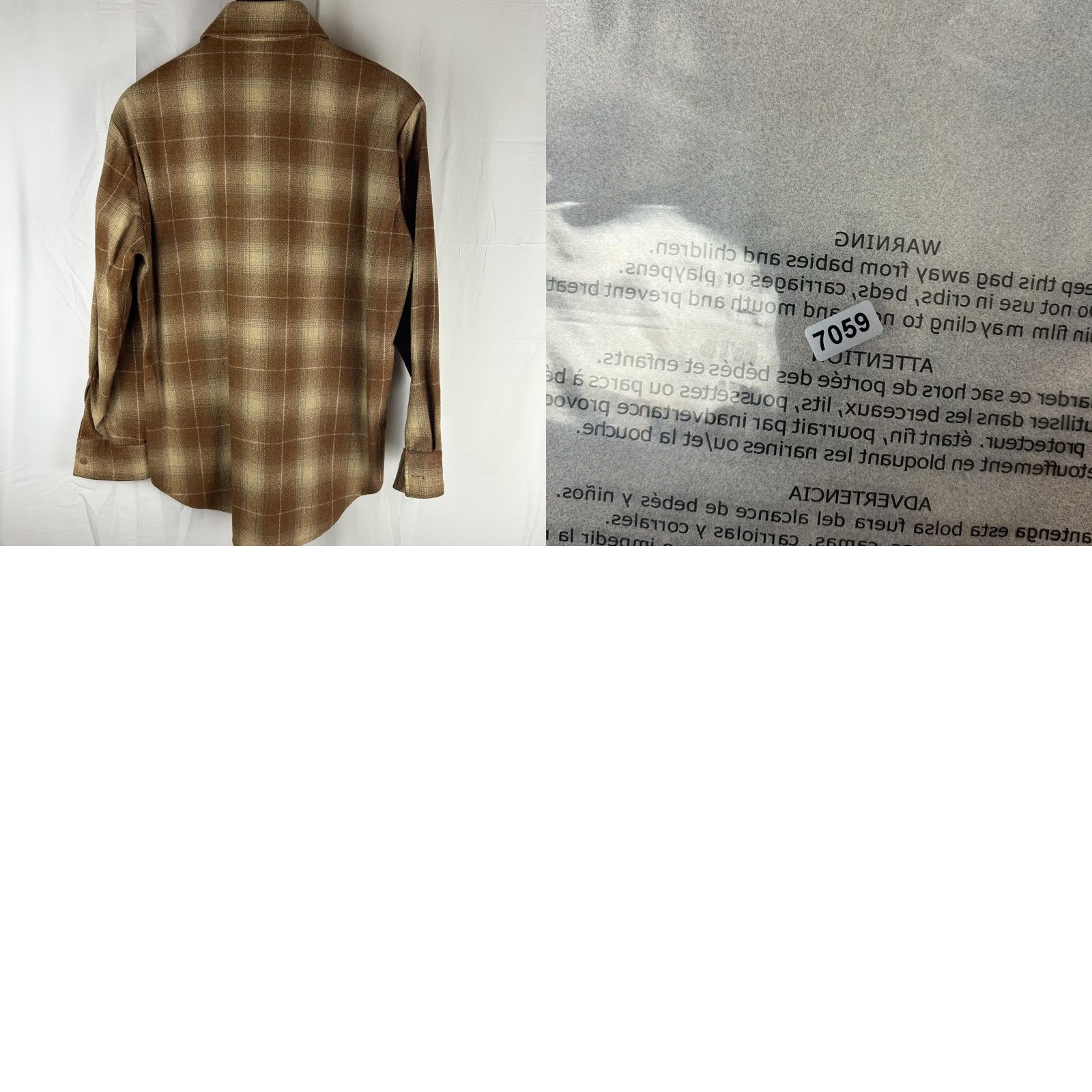 Vintage VINTAGE Ponderosa Shirt Mens M Brown Plaid Wool Flannel Lined Korea 70s Western Wool Flannel Shirt Jacket Button-Up Size US M / EU 48-50 / 2 - 8 Thumbnail