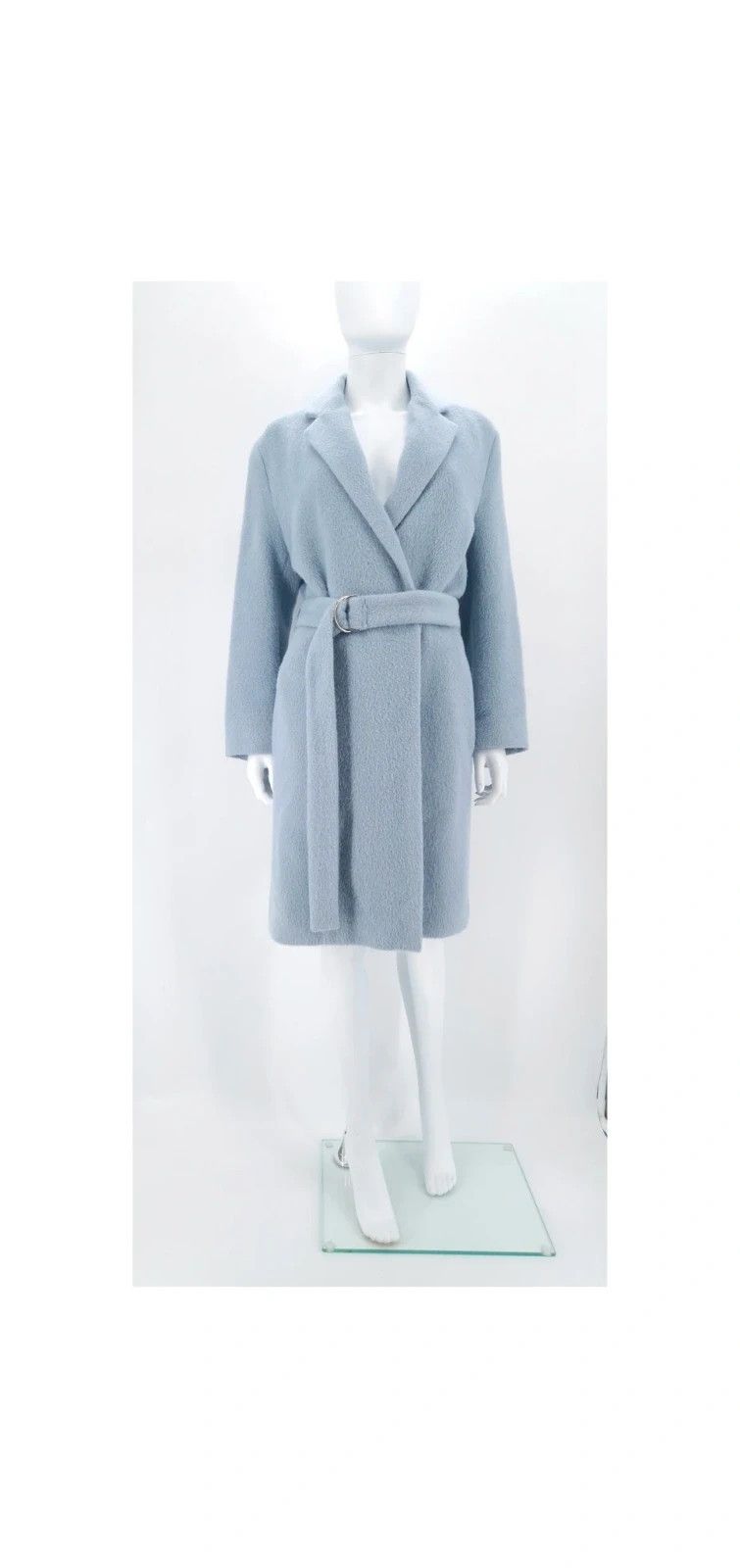 Acne Studios Acne Studios Elga Hairy Coat in Baby Blue Alpaca Size XS / US 0-2 / IT 36-38 - 1 Thumbnail