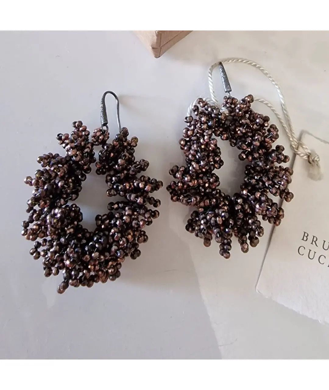 Brunello Cucinelli o1y0725 Size : OS / Earrings in Brown Size ONE SIZE - 3 Thumbnail