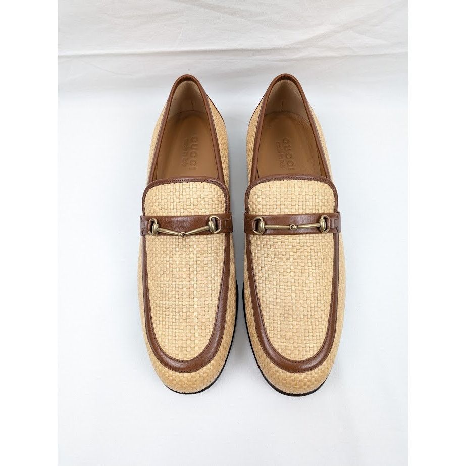 Gucci o1rshd1 Horsebit Buckle Loafers in Beige/Brown Size US 11.5 / EU 44-45 - 15 Thumbnail