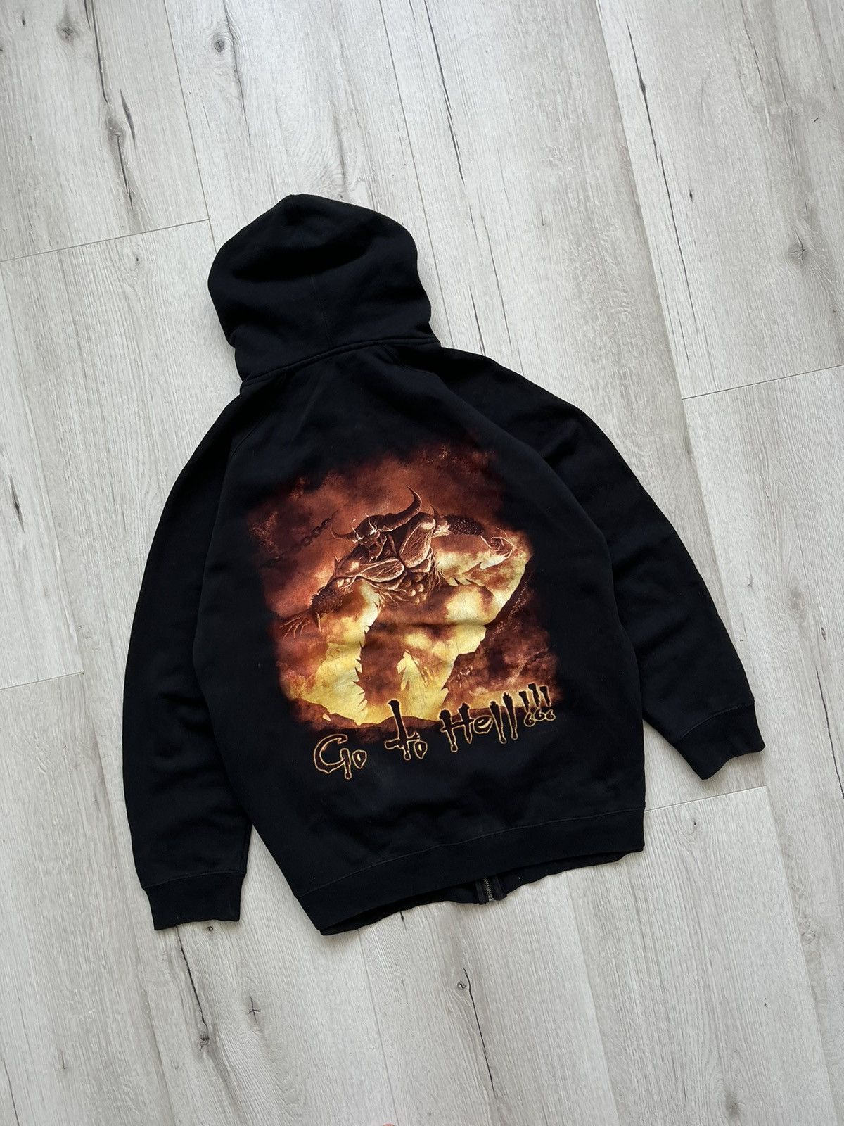 Band Tees × Vintage VADER BLACK DEATH METAL ZIP UP HOODIE 2000s VINTAGE RARE Size US XL / EU 56 / 4 - 3 Thumbnail