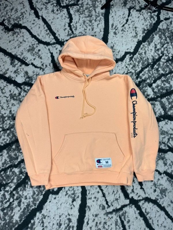 Champion Champion x Supreme Orange Peach Logo Hoodie M Size US M / EU 48-50 / 2 - 1 Thumbnail