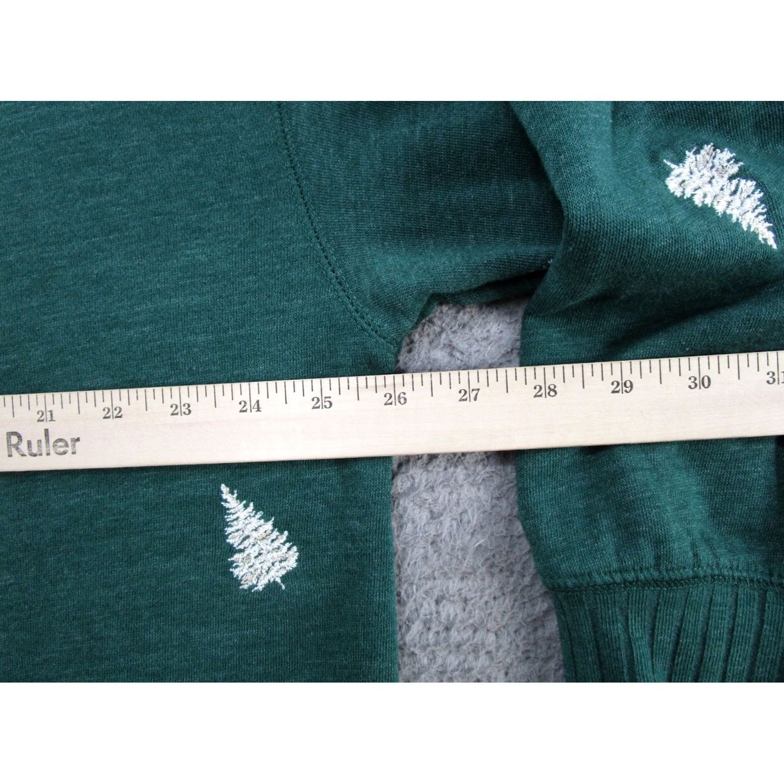 Vintage Maurices Womens Embroidered Pine Tree Holiday Christmas Sweatshirt XL Green Size XL / US 12-14 / IT 48-50 - 5 Thumbnail