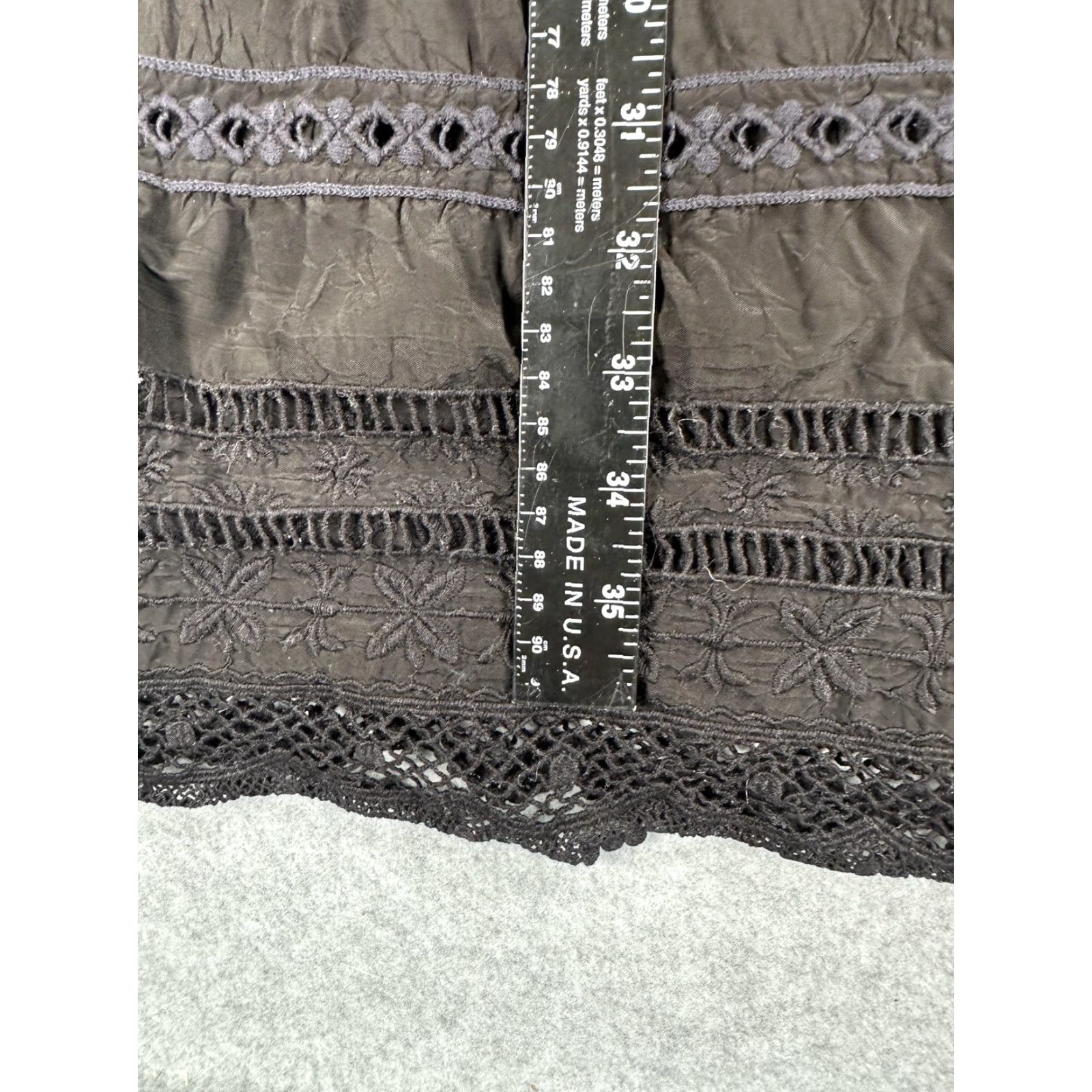Johnny Was Johnny Was Dress Womens Large Black Crochet Lace Henley Boho Sundress Shop Womens L Black Crochet Lace Henley Boho Sundress Size L / US 10 / IT 46 - 5 Thumbnail