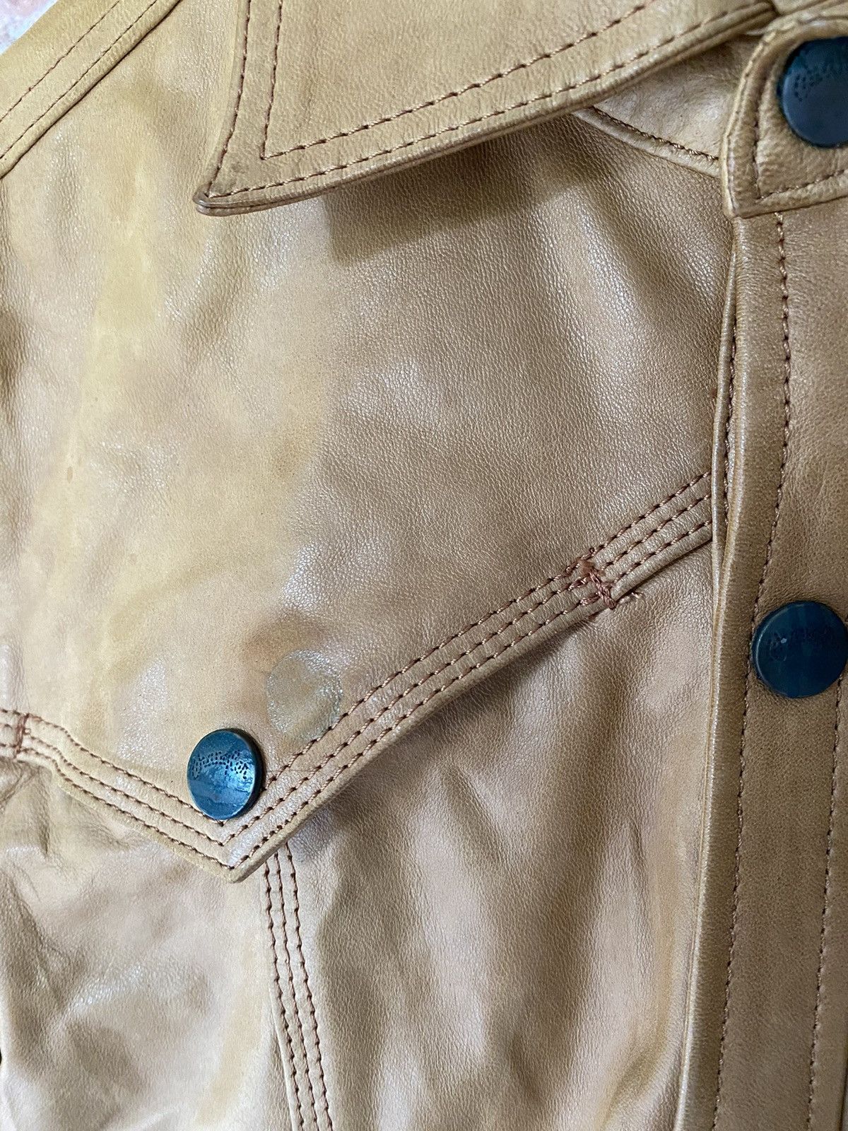 Isamu Katayama Backlash 2000s Wrangler X Men Bigi leather Sheepskin button up Size US M / EU 48-50 / 2 - 7 Thumbnail