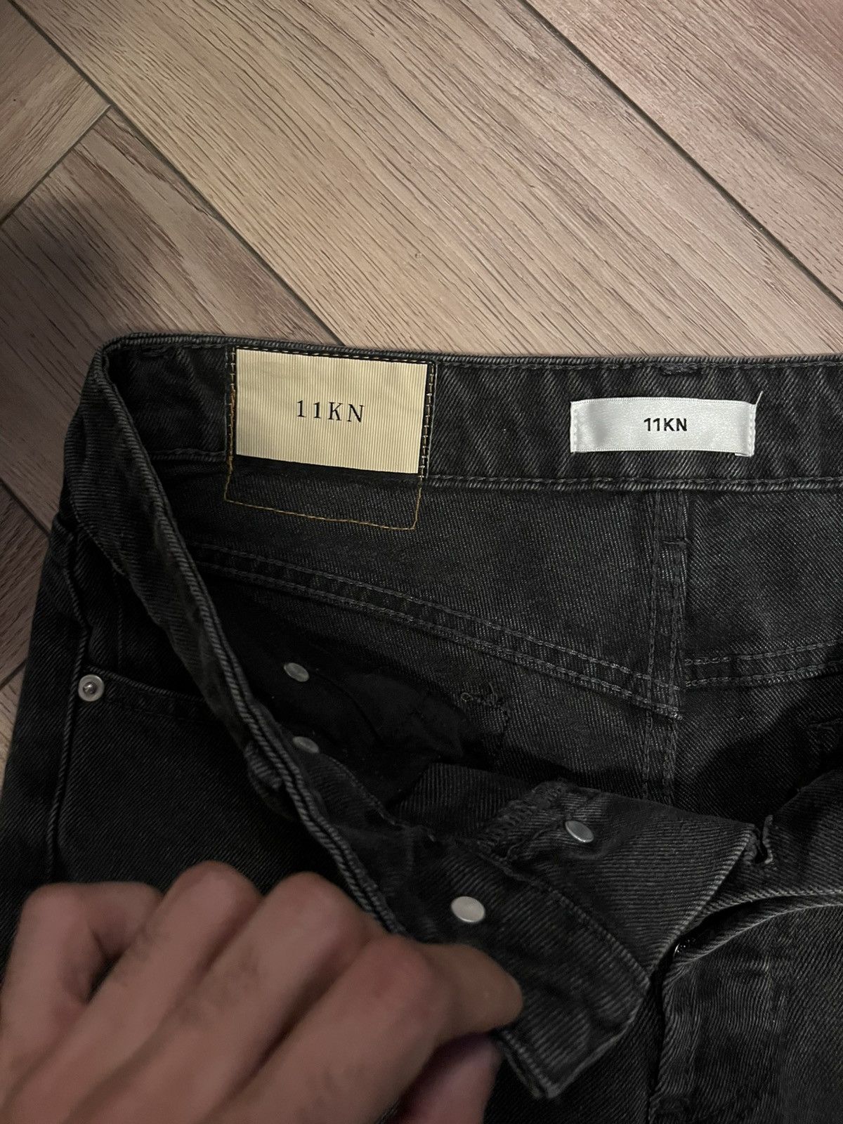 Other 11KN vintage Flared Denim Jeans – Black Size US 29 - 8 Thumbnail