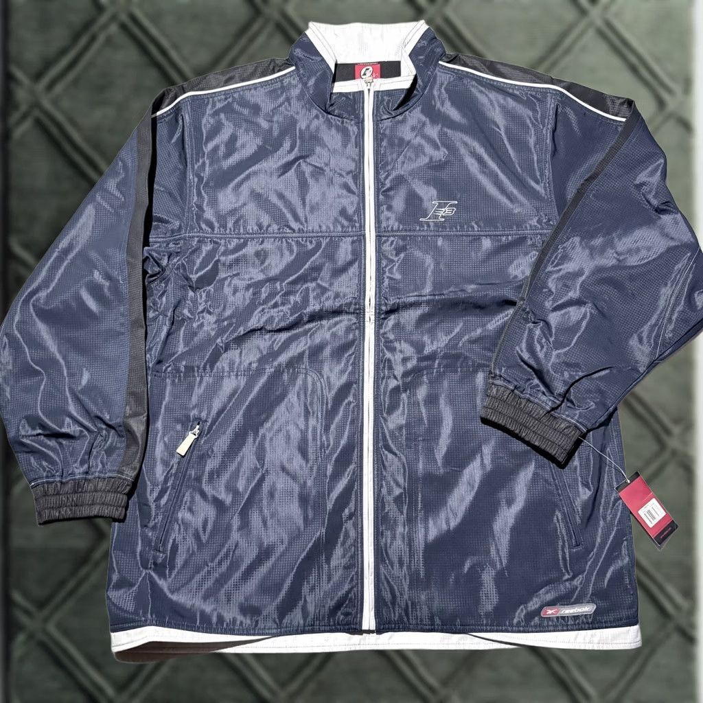 Reebok VTG Reebok Windbreaker Jacket Men Blue 2XL Limited Edition Iverson I3 NWT 90s Sports Vintage Size US XXL / EU 58 / 5 - 1 Thumbnail