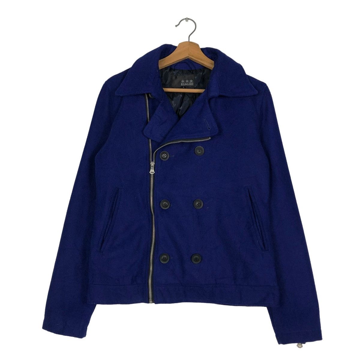 Hysteric Glamour 🔥VINTAGE WOOL BIKER JACKET REALIZE JAPAN DOUBLE COLLAR Size US M / EU 48-50 / 2 - 1 Thumbnail
